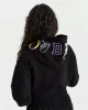 Calor Cropped Hoodie - Black/White/Yellow/Purple sold by Hoodrich