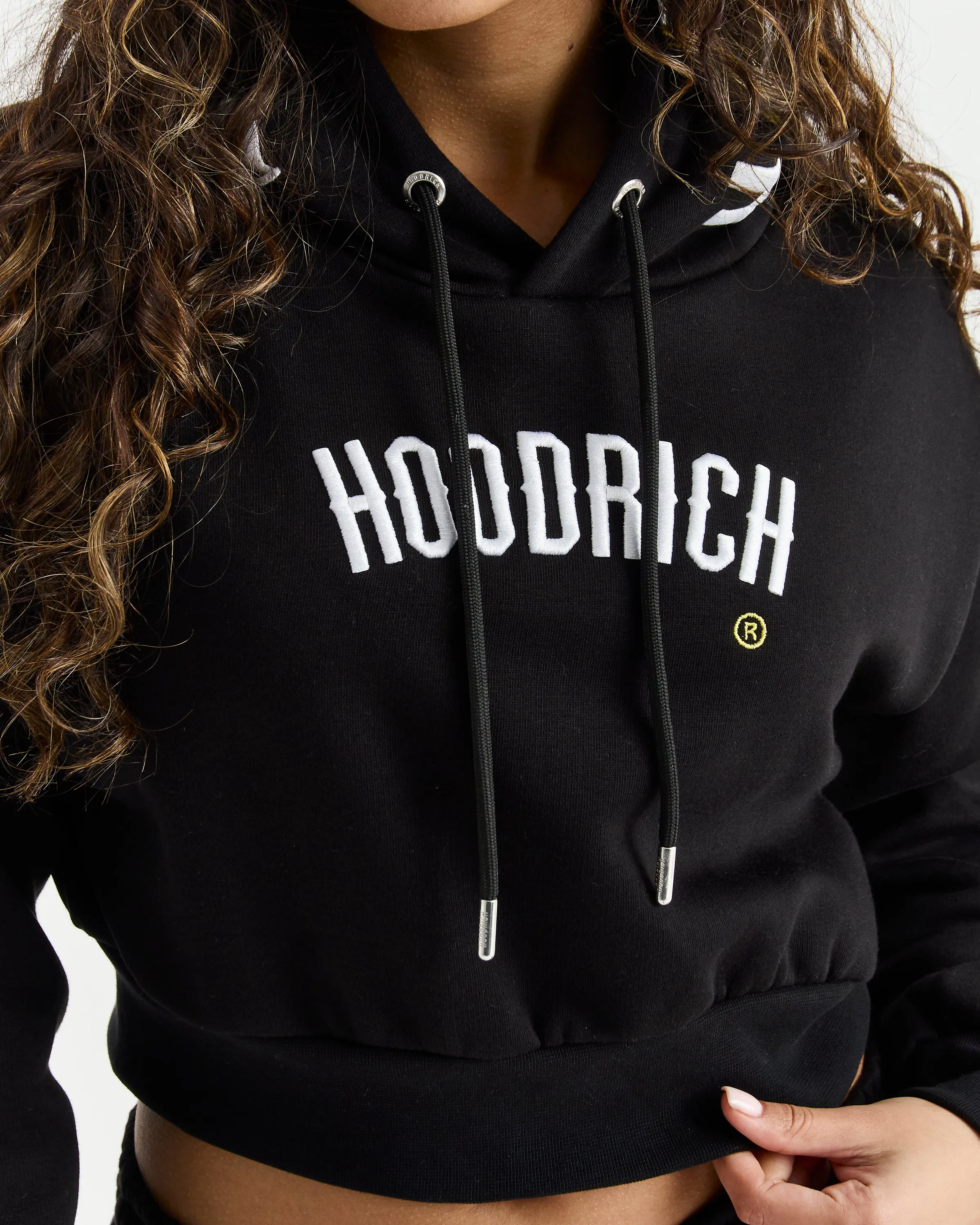 Calor Cropped Hoodie - Black/White/Yellow/Purple sold by Hoodrich product image thumbnail 3