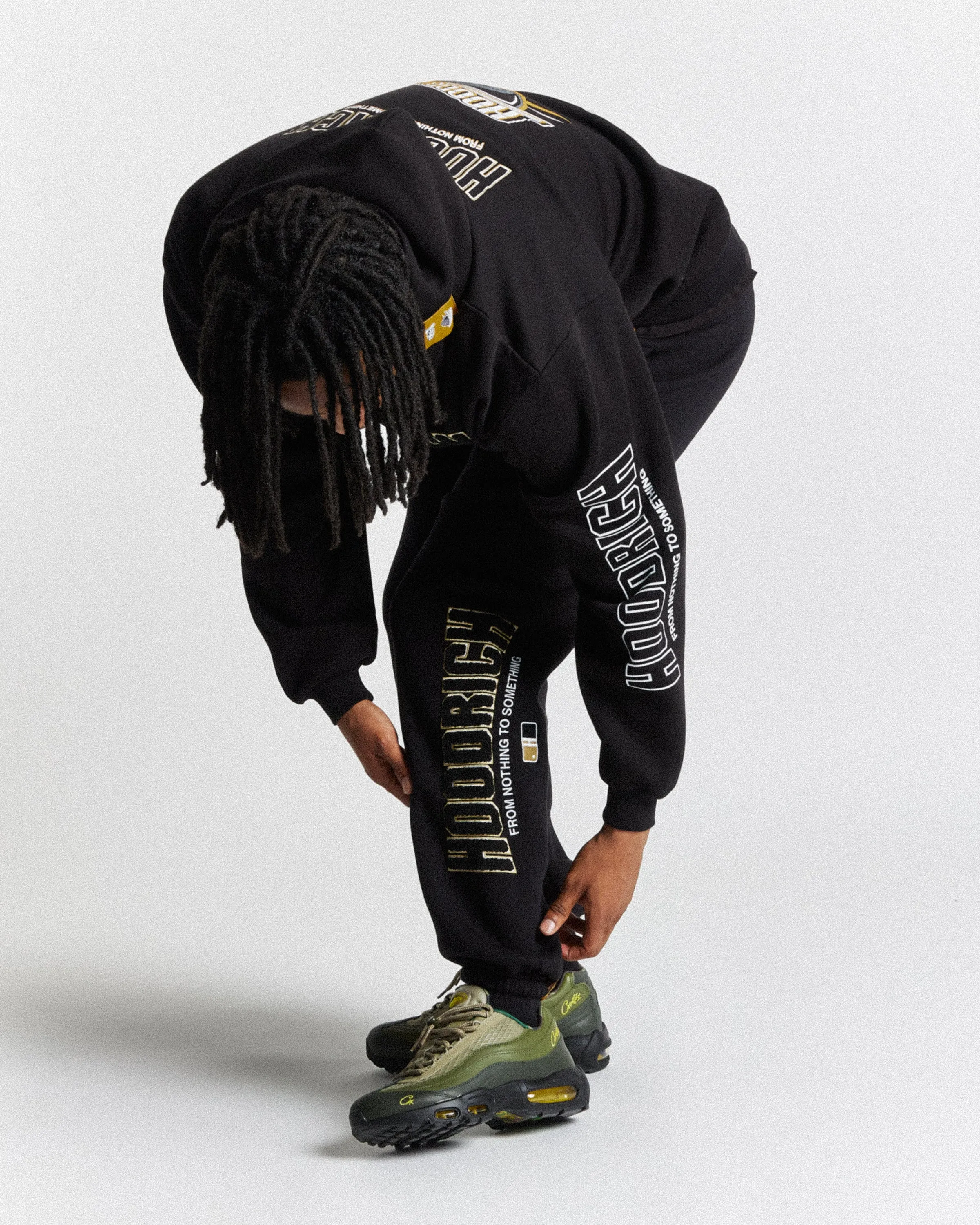 Zenith Oversized Joggers - Black/White/Gold sold by Hoodrich product image thumbnail 4