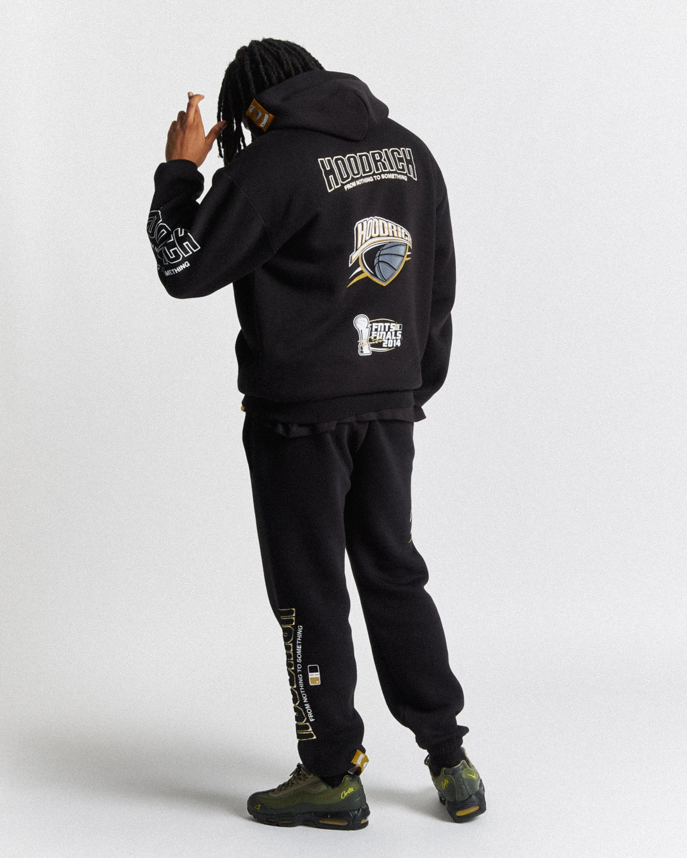 Zenith Oversized Joggers - Black/White/Gold sold by Hoodrich product image thumbnail 5
