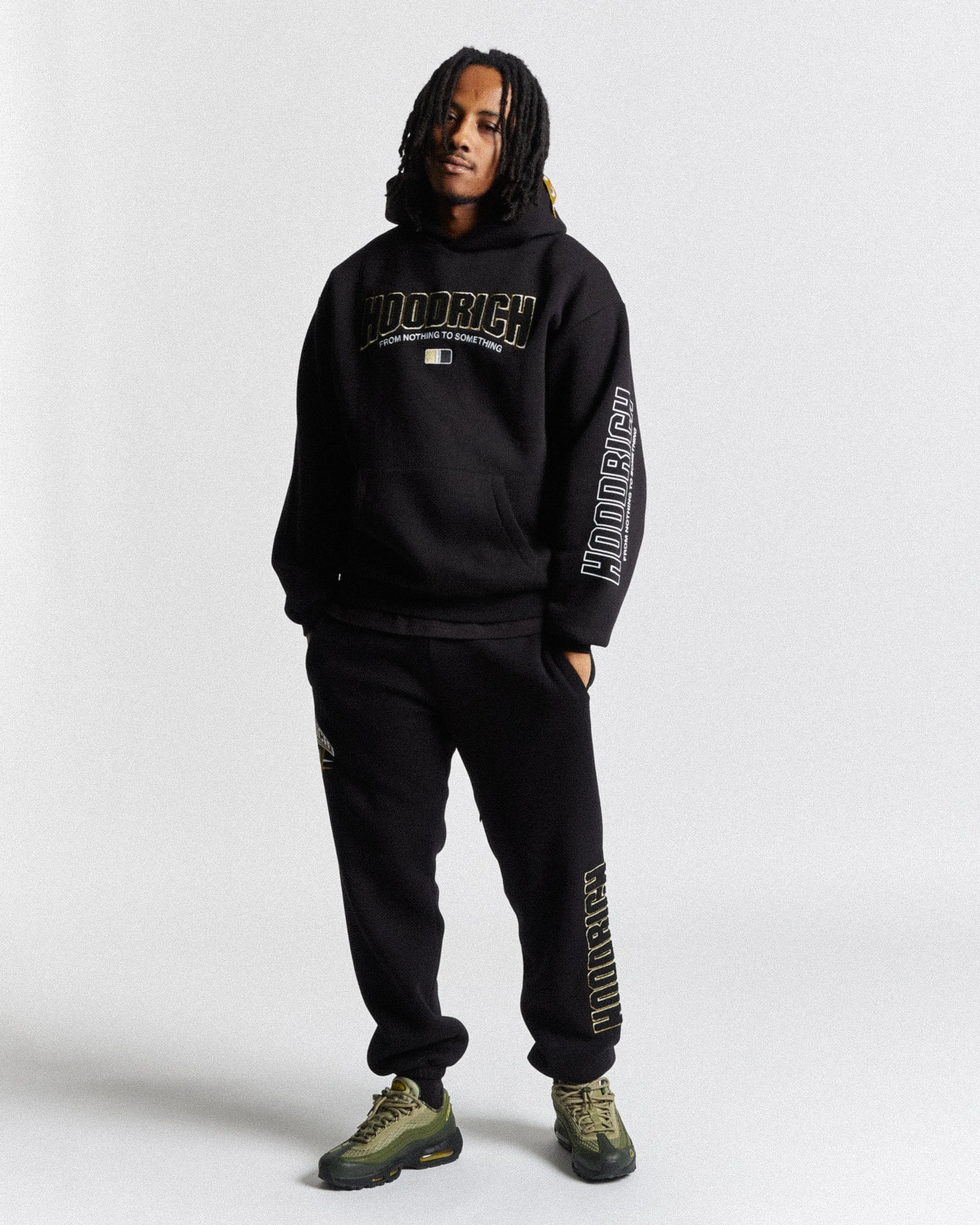 Zenith Oversized Joggers - Black/White/Gold sold by Hoodrich product image thumbnail 2