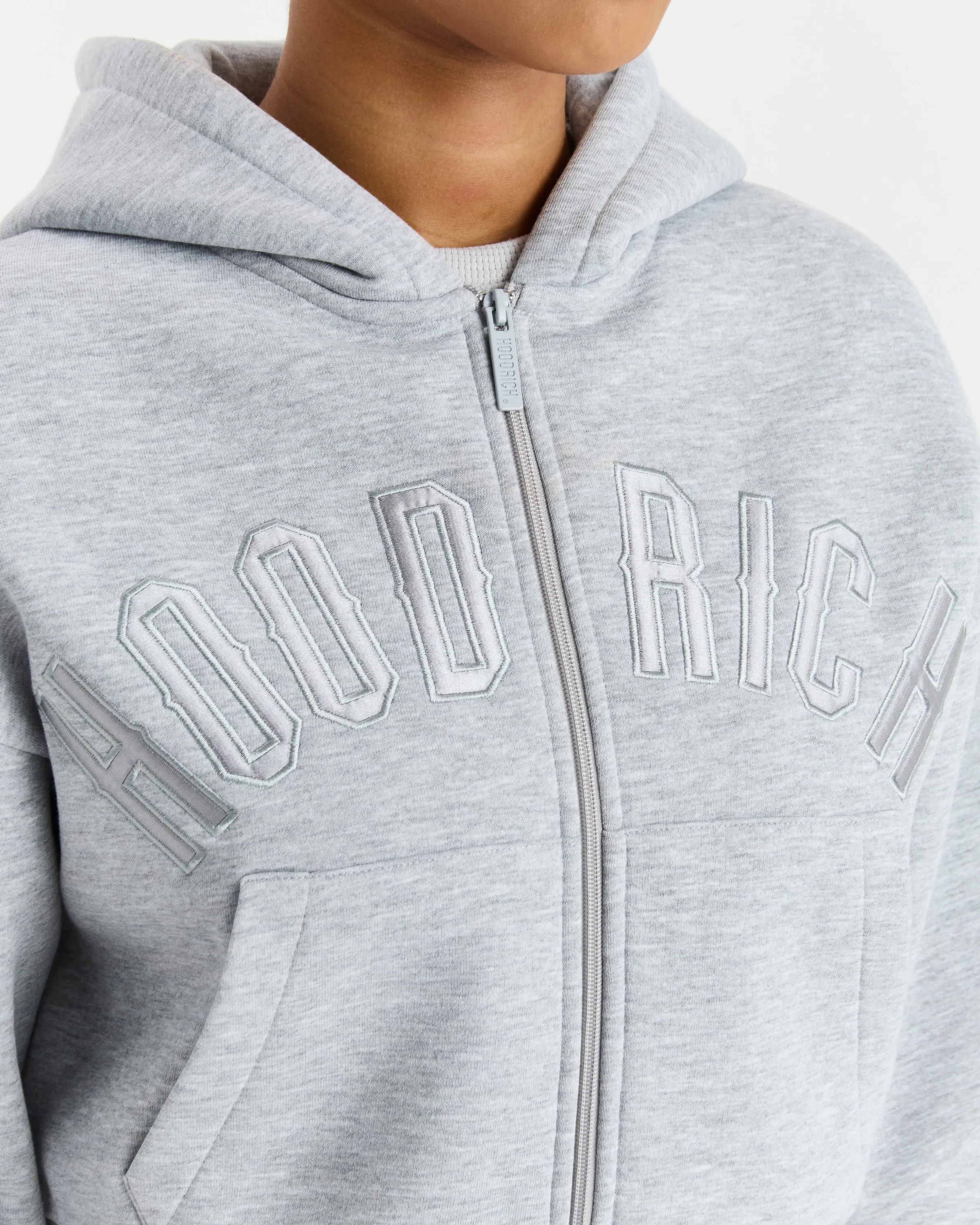 Gem Zip Through Hoodie - Grey/Black sold by Hoodrich product image thumbnail 4