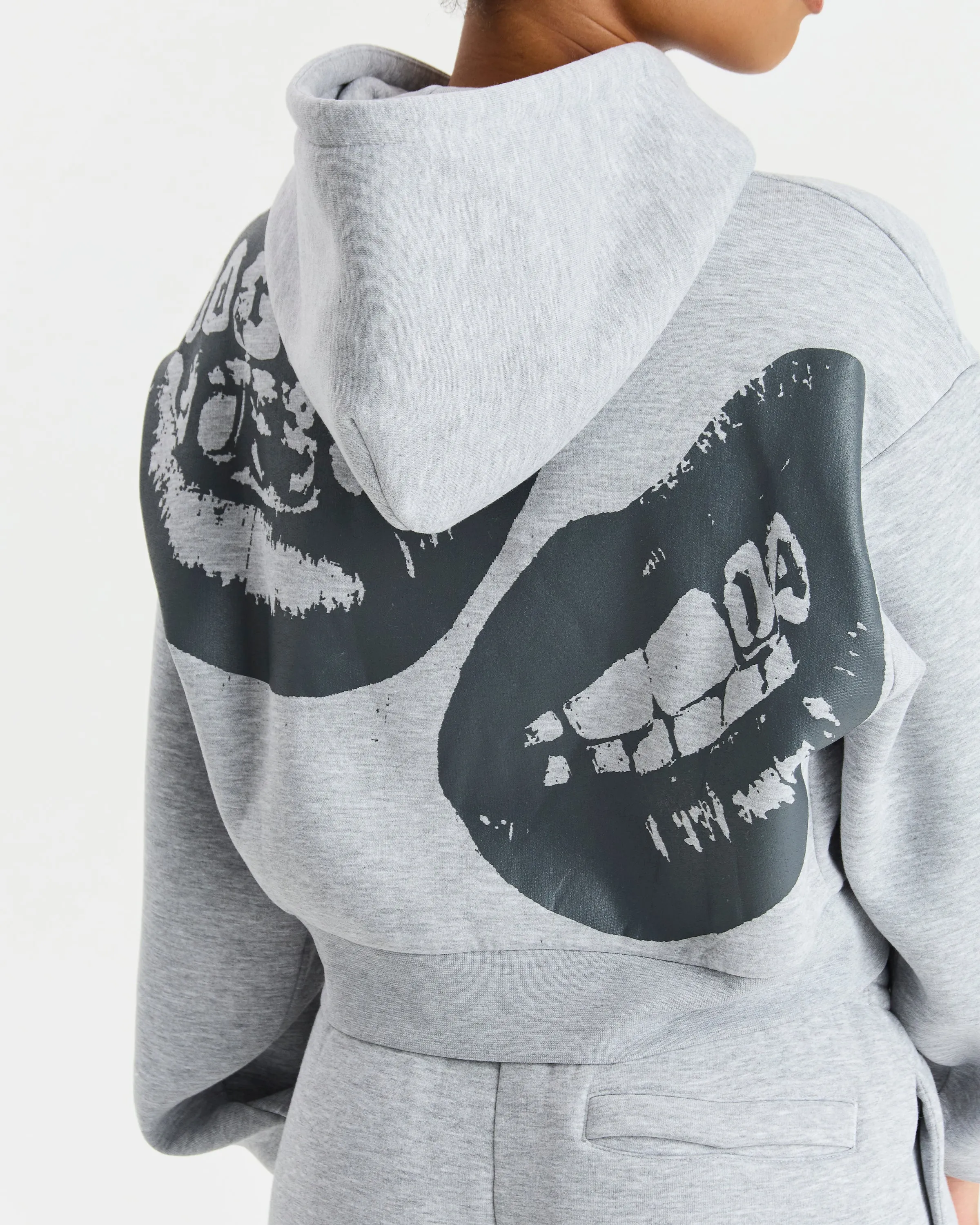 Gem Zip Through Hoodie - Grey/Black sold by Hoodrich product image thumbnail 5