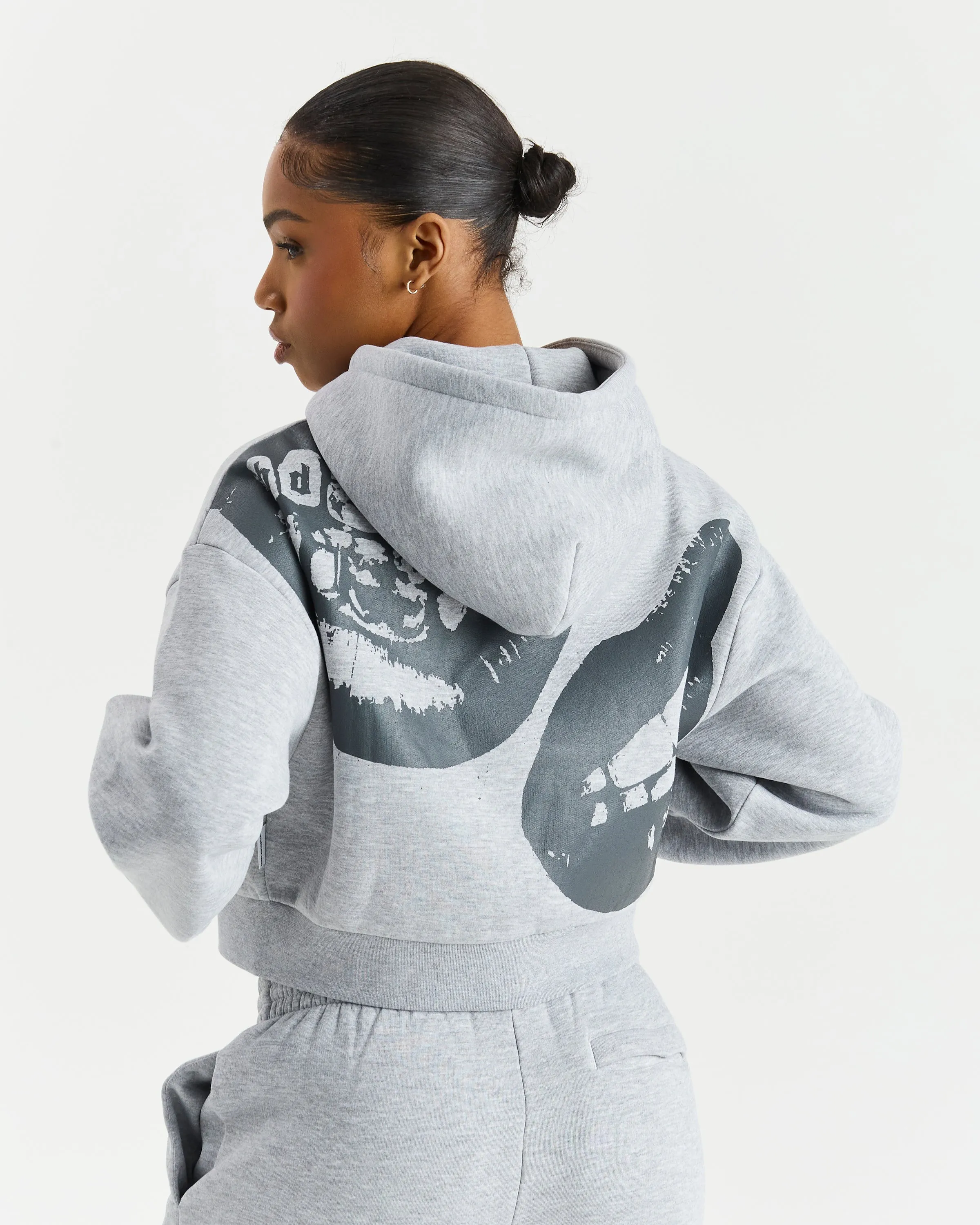 Gem Zip Through Hoodie - Grey/Black sold by Hoodrich