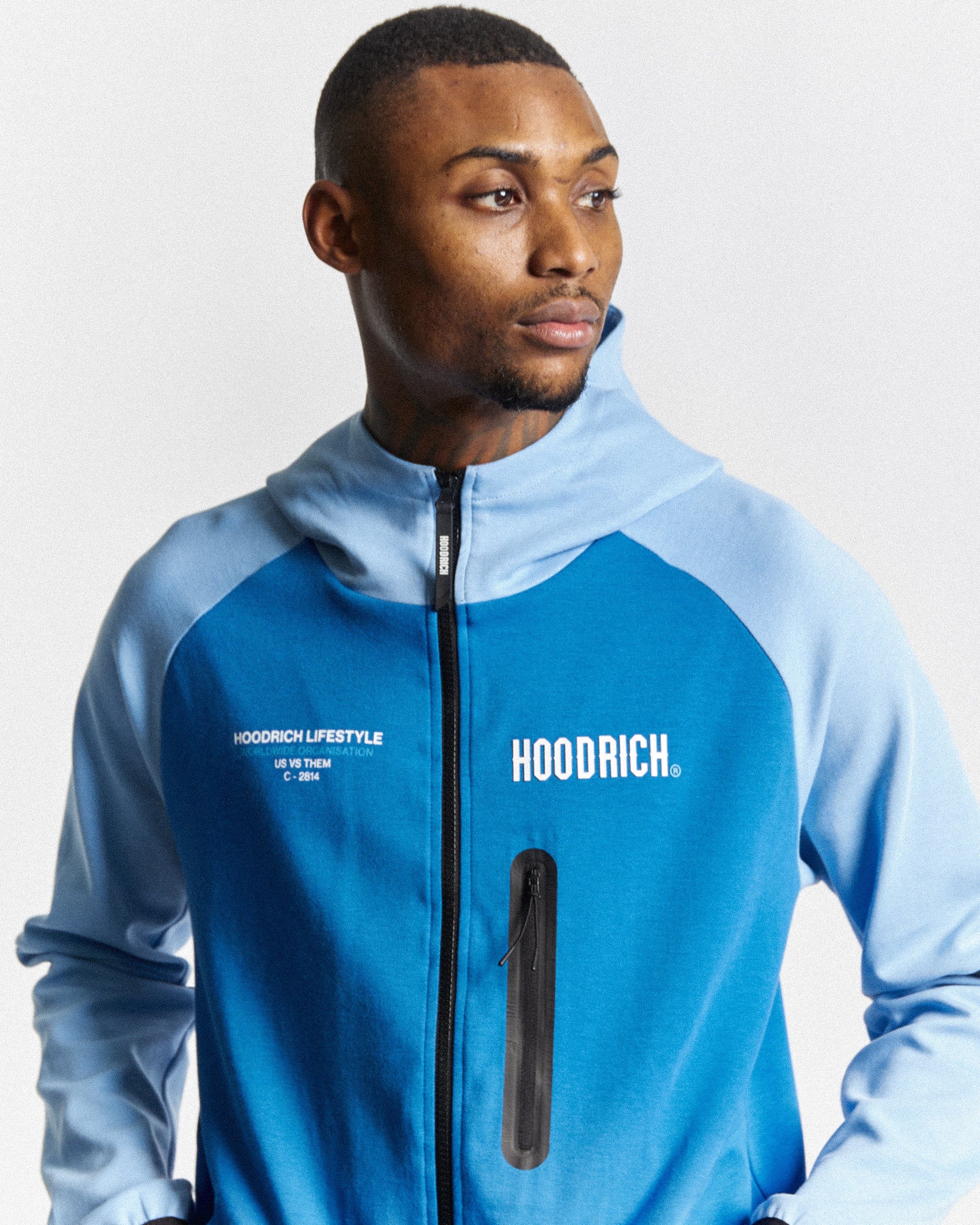OG Cycle Full Zip Hoodie - Placid Blue/White sold by Hoodrich product image thumbnail 3