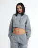 Calor Cropped Hoodie - Grey sold by Hoodrich