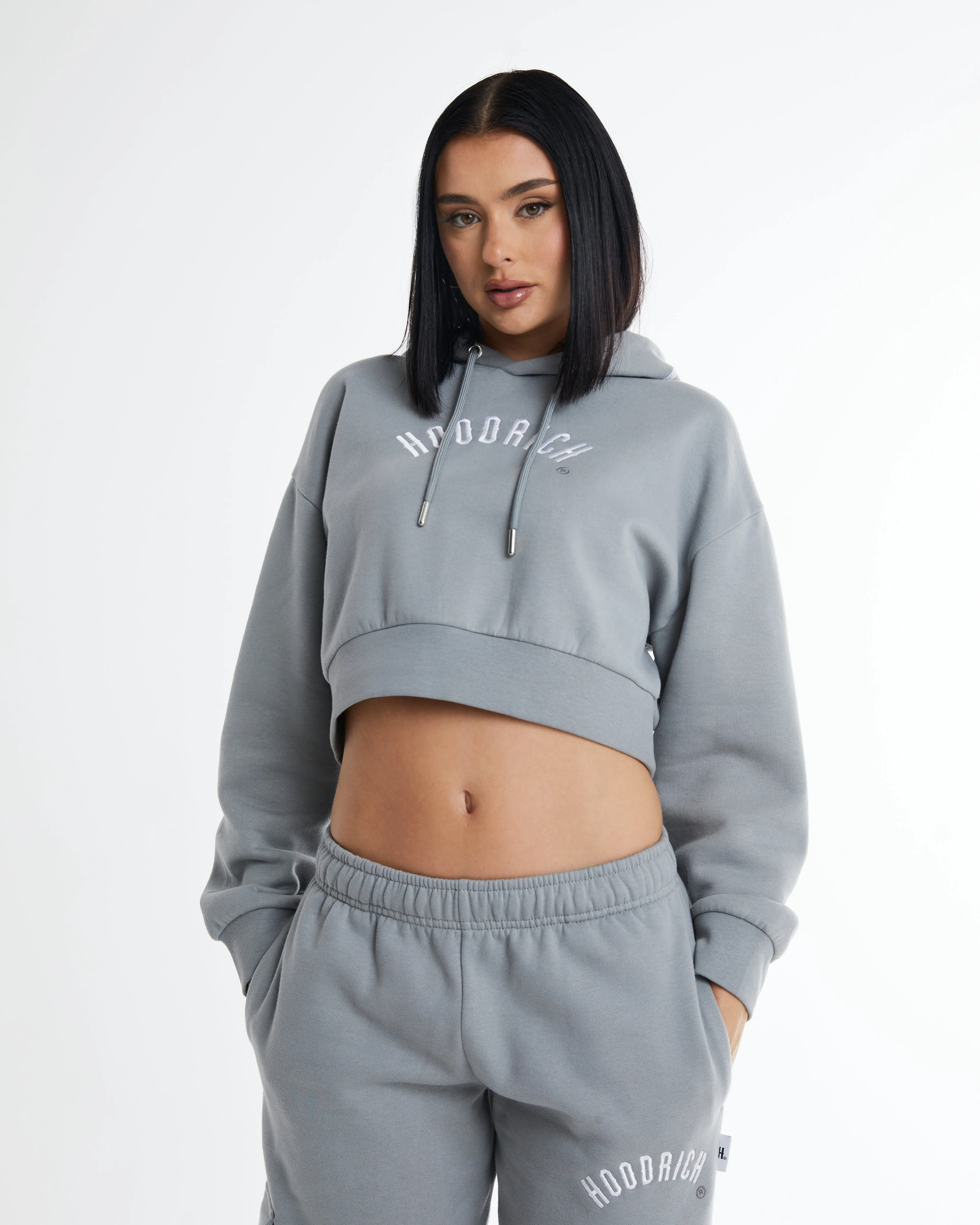 Calor Cropped Hoodie - Grey sold by Hoodrich product image thumbnail 2