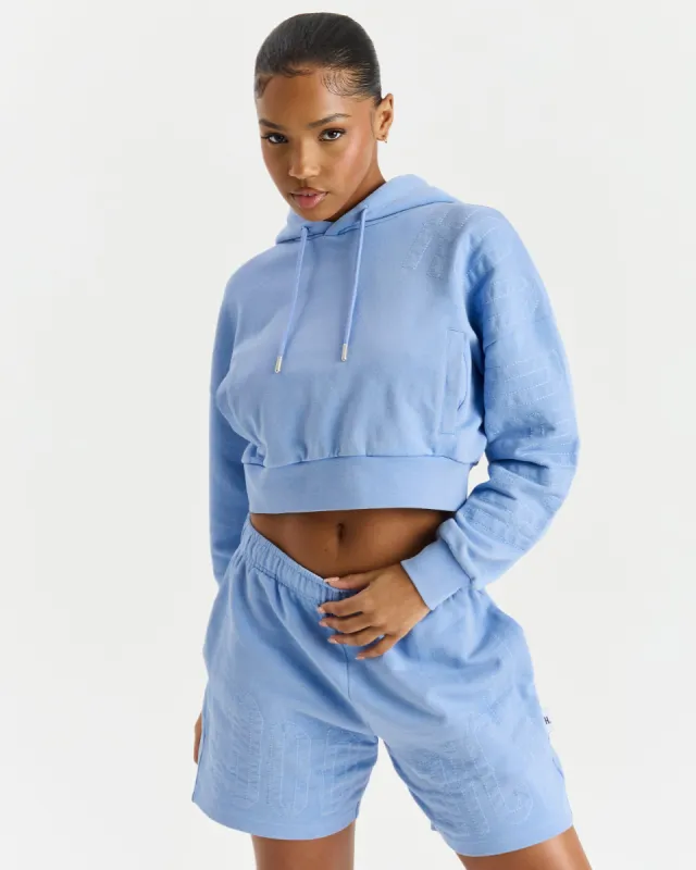 Erode Cropped Hoodie - Blue Wash sold by Hoodrich