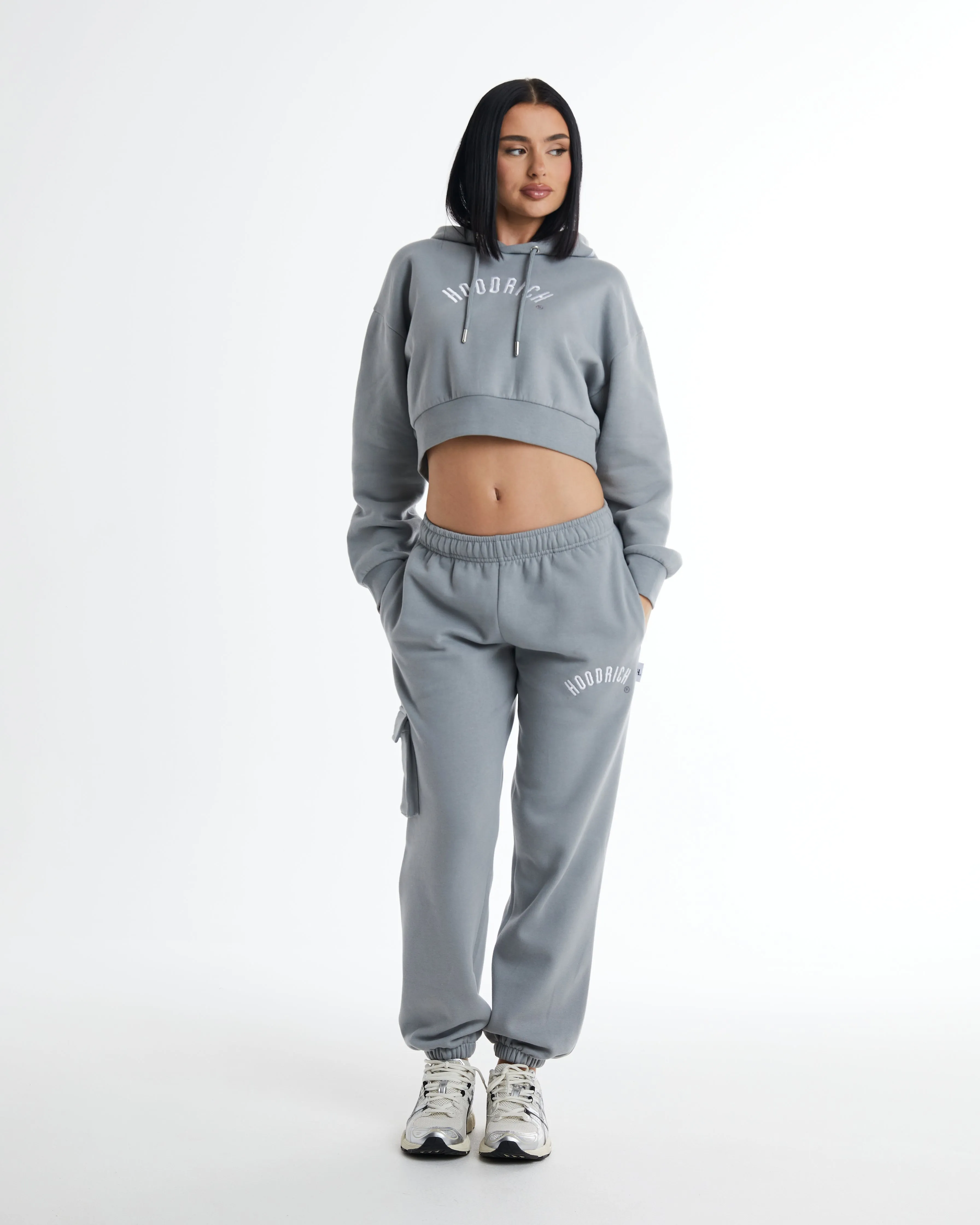 Calor Cropped Hoodie - Grey sold by Hoodrich product image thumbnail 4