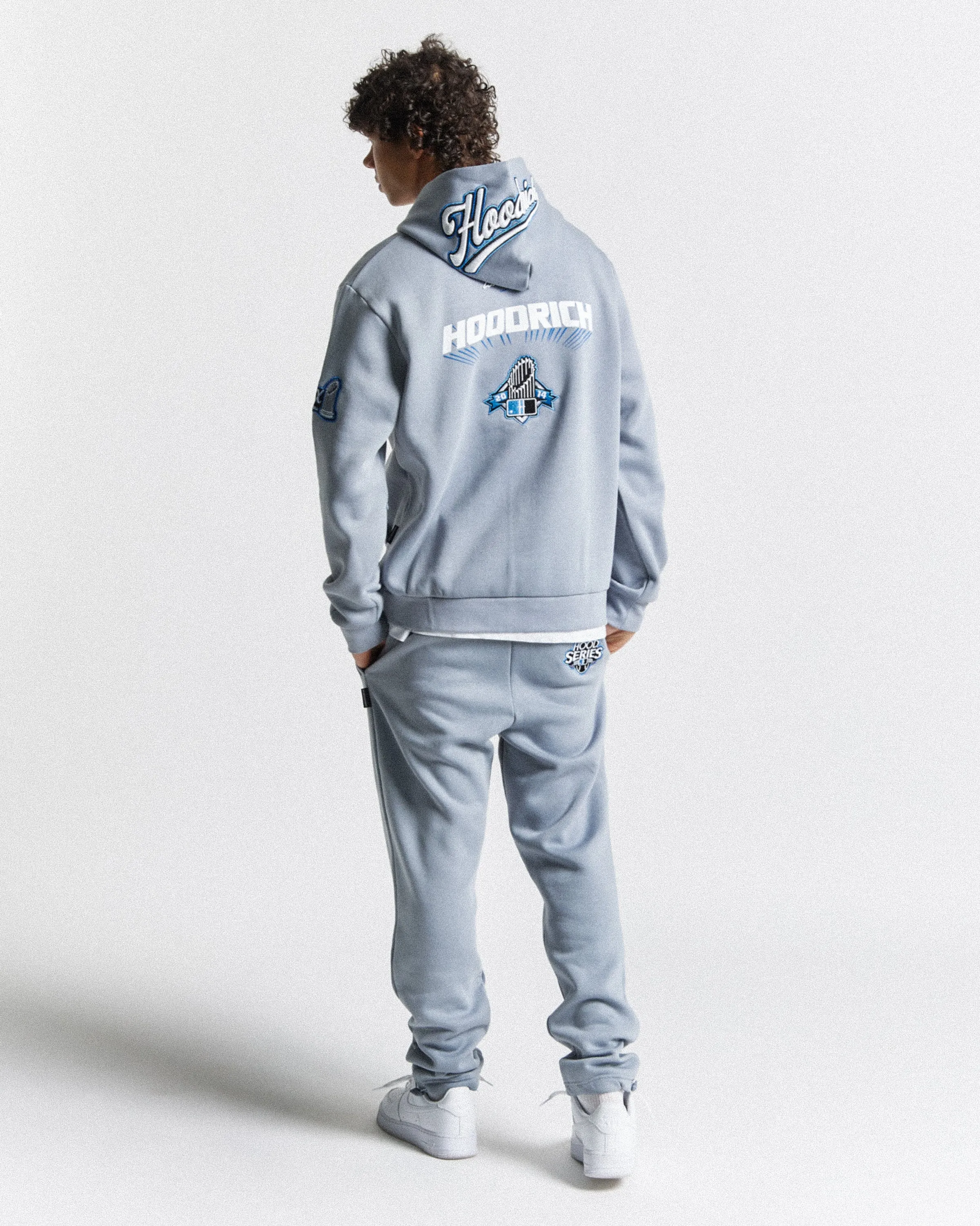 Stadium Hoodie - Grey/White/Blue sold by Hoodrich product image thumbnail 5