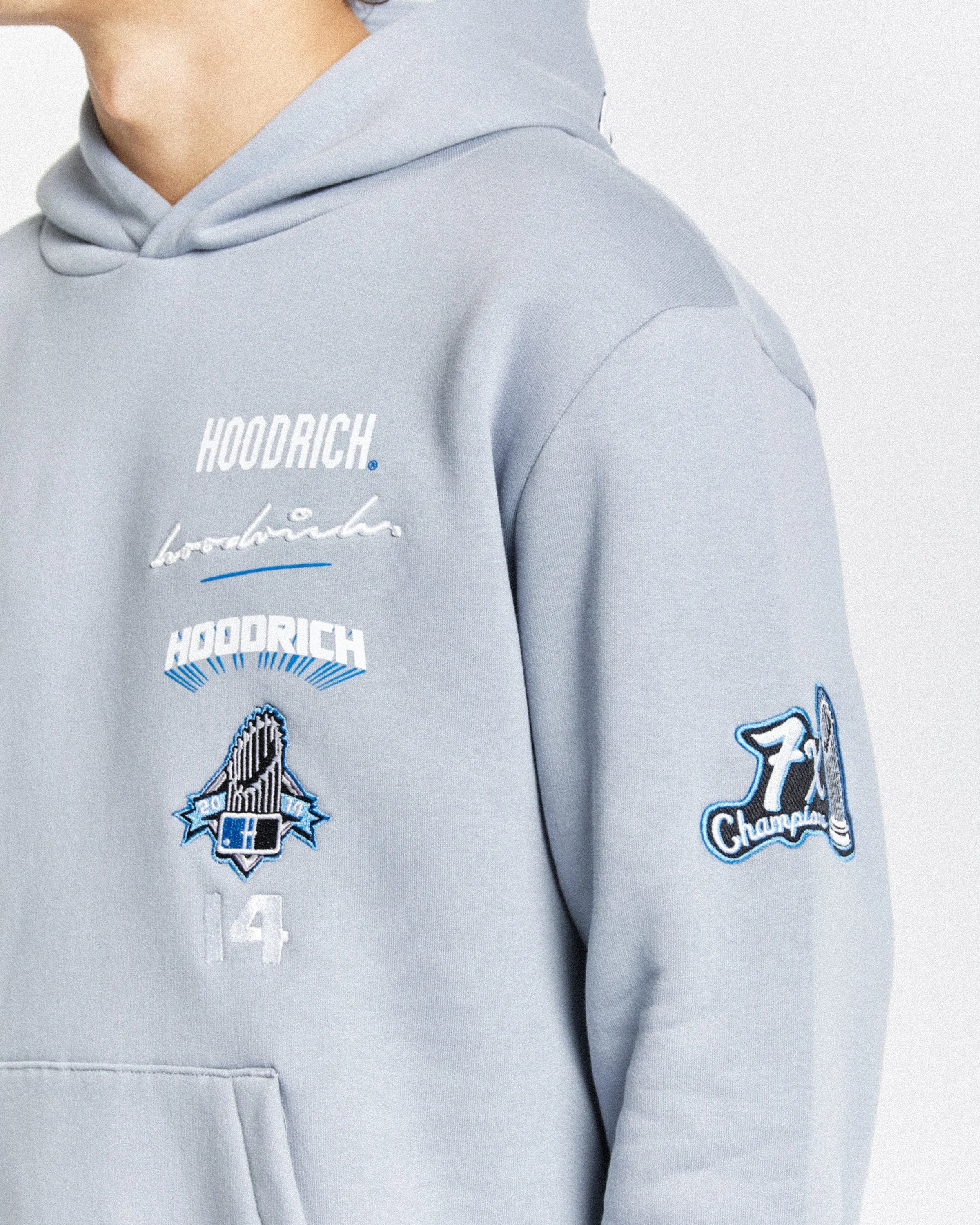 Stadium Hoodie - Grey/White/Blue sold by Hoodrich product image thumbnail 2