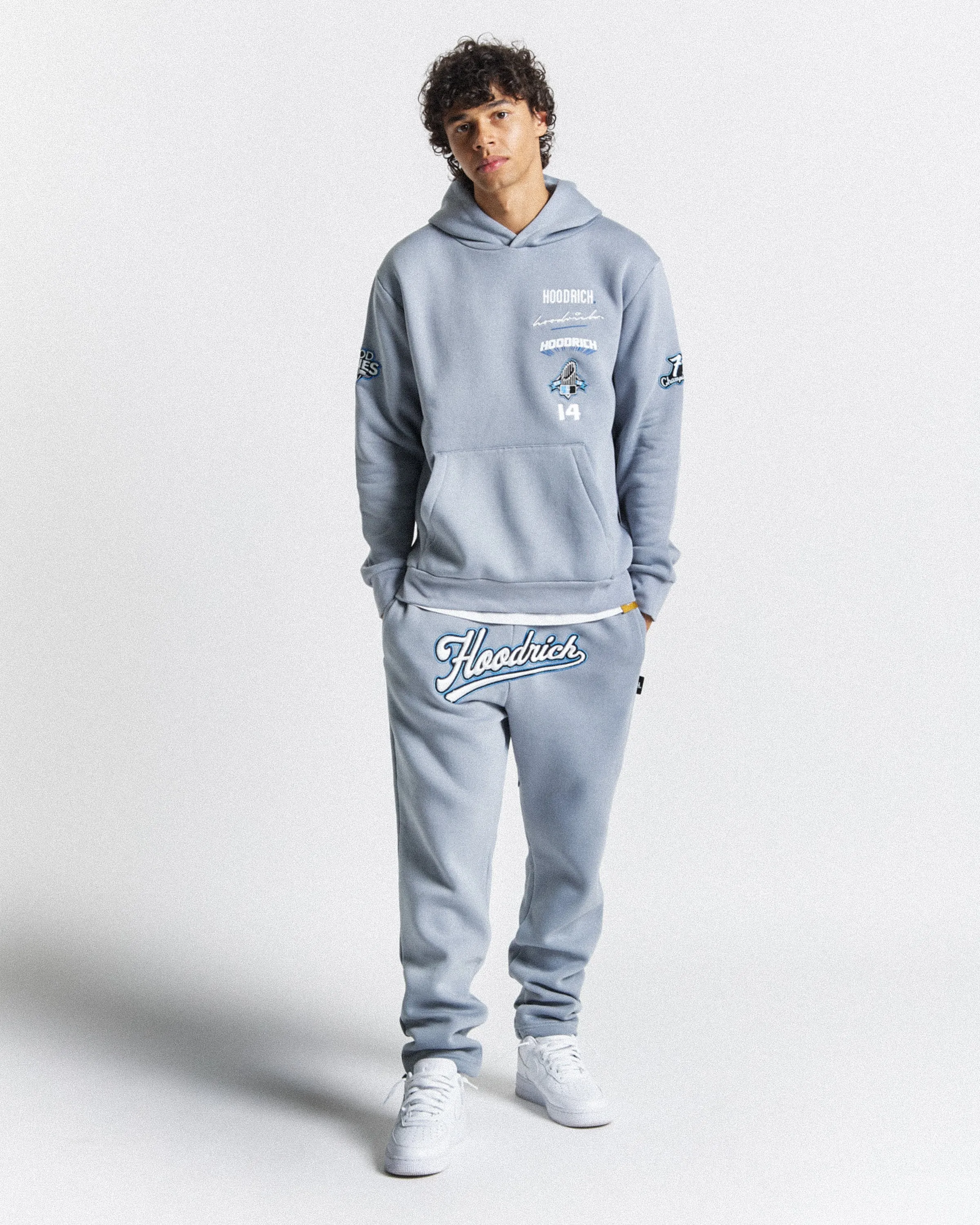 Stadium Hoodie - Grey/White/Blue sold by Hoodrich product image thumbnail 4