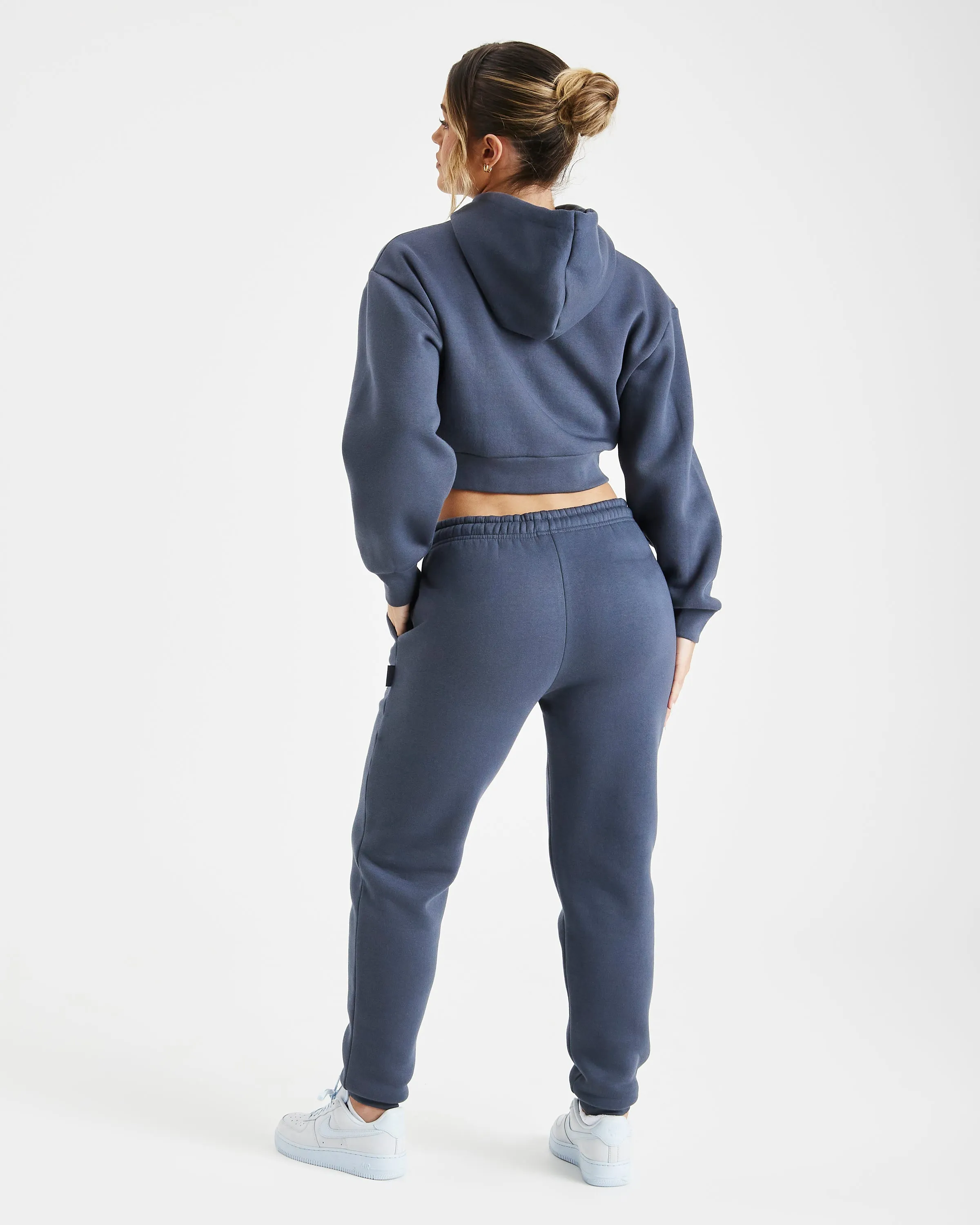 Kraze Cropped Hoodie - Navy sold by Hoodrich product image thumbnail 4