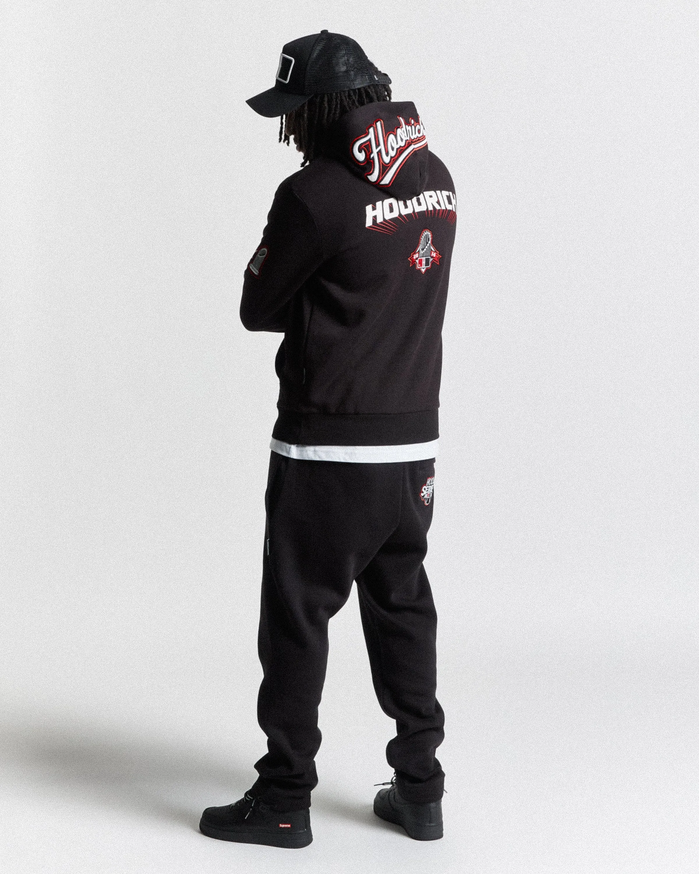 Stadium Joggers - Black/White/Red sold by Hoodrich product image thumbnail 5