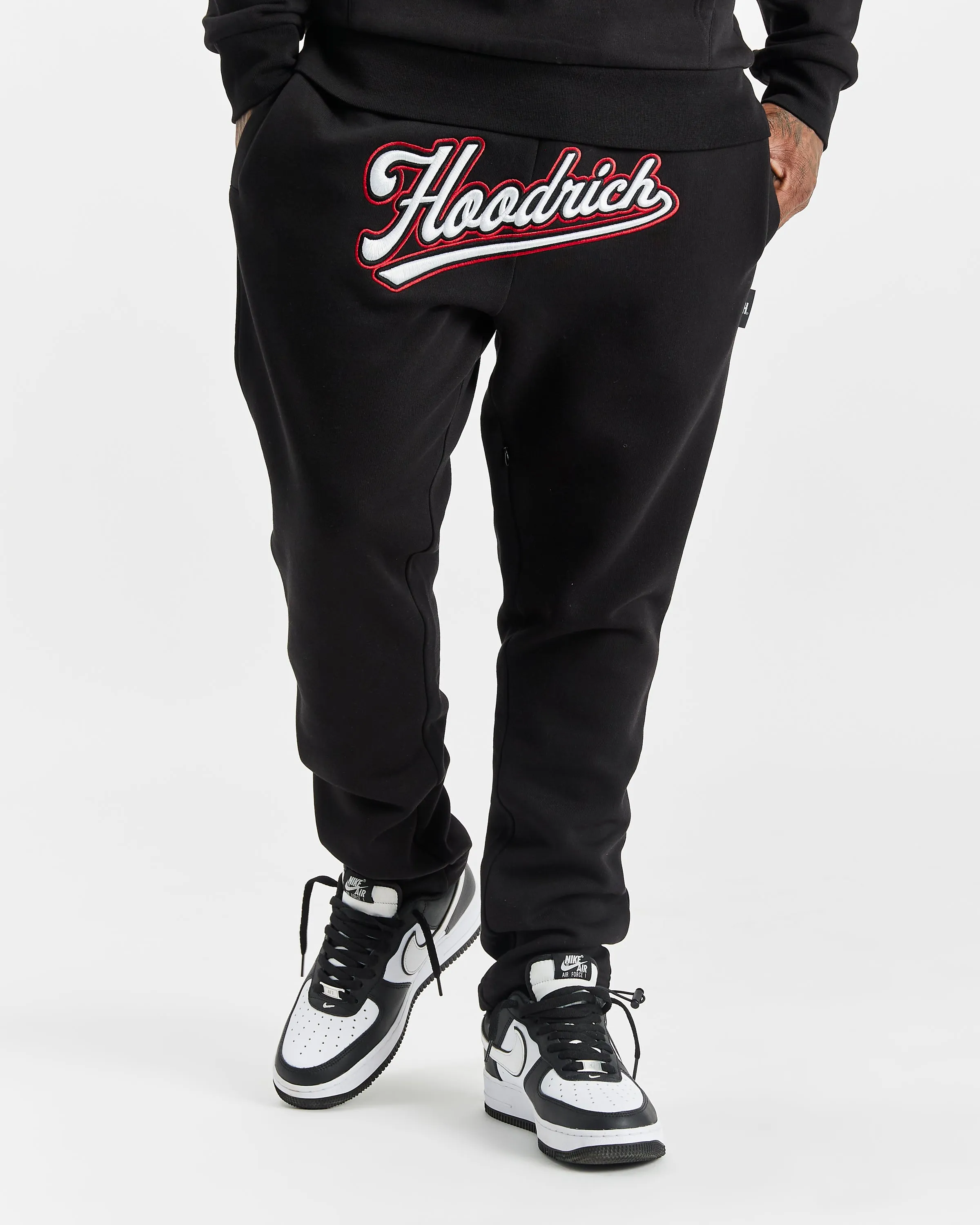 Stadium Joggers - Black/White/Red sold by Hoodrich