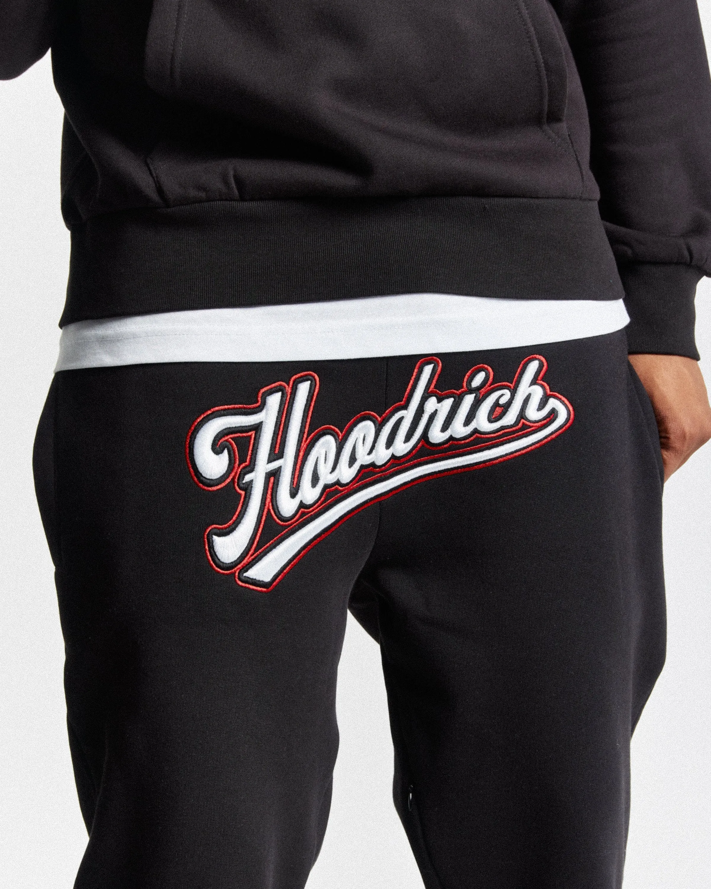Stadium Joggers - Black/White/Red sold by Hoodrich product image thumbnail 3