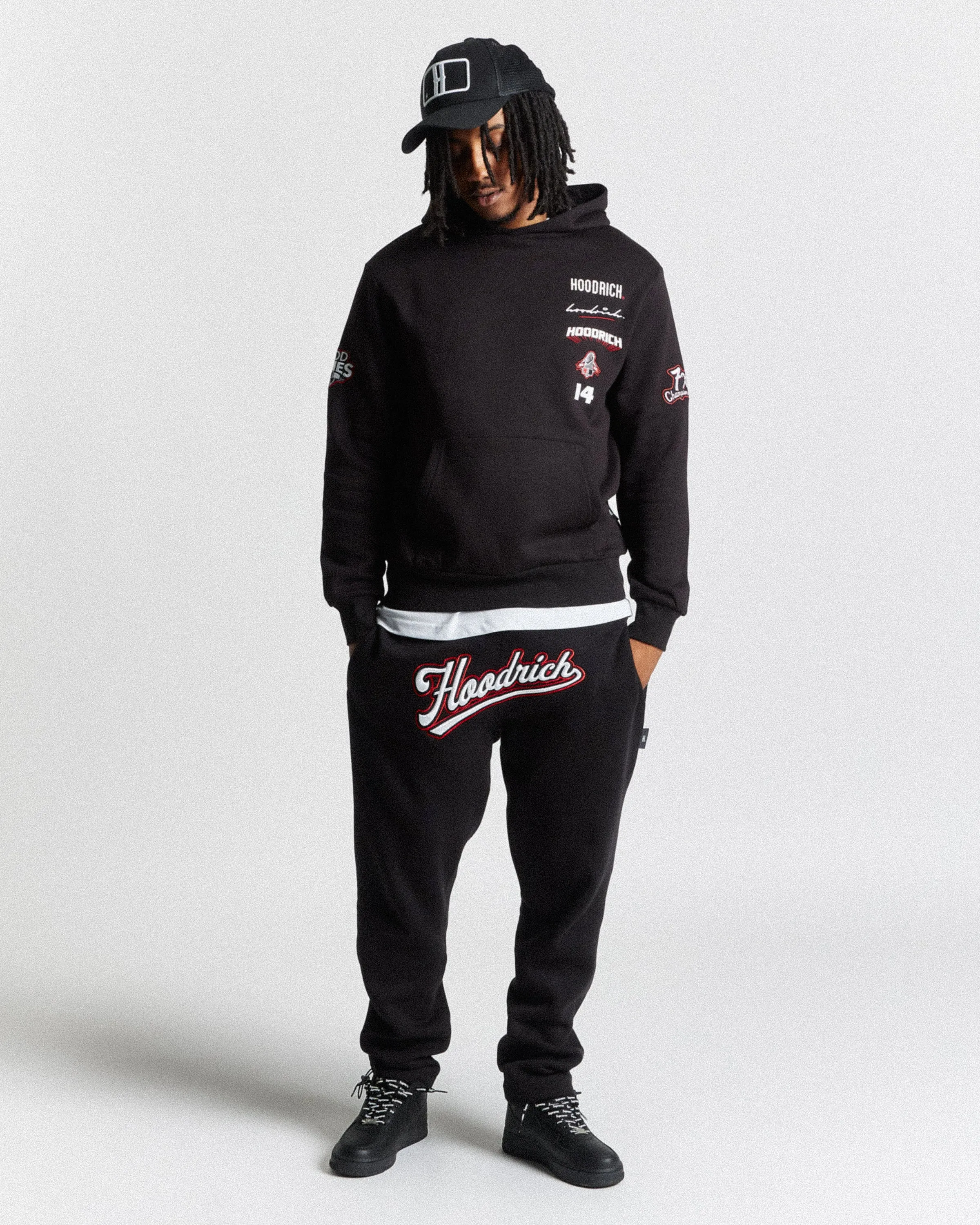 Stadium Joggers - Black/White/Red sold by Hoodrich product image thumbnail 4