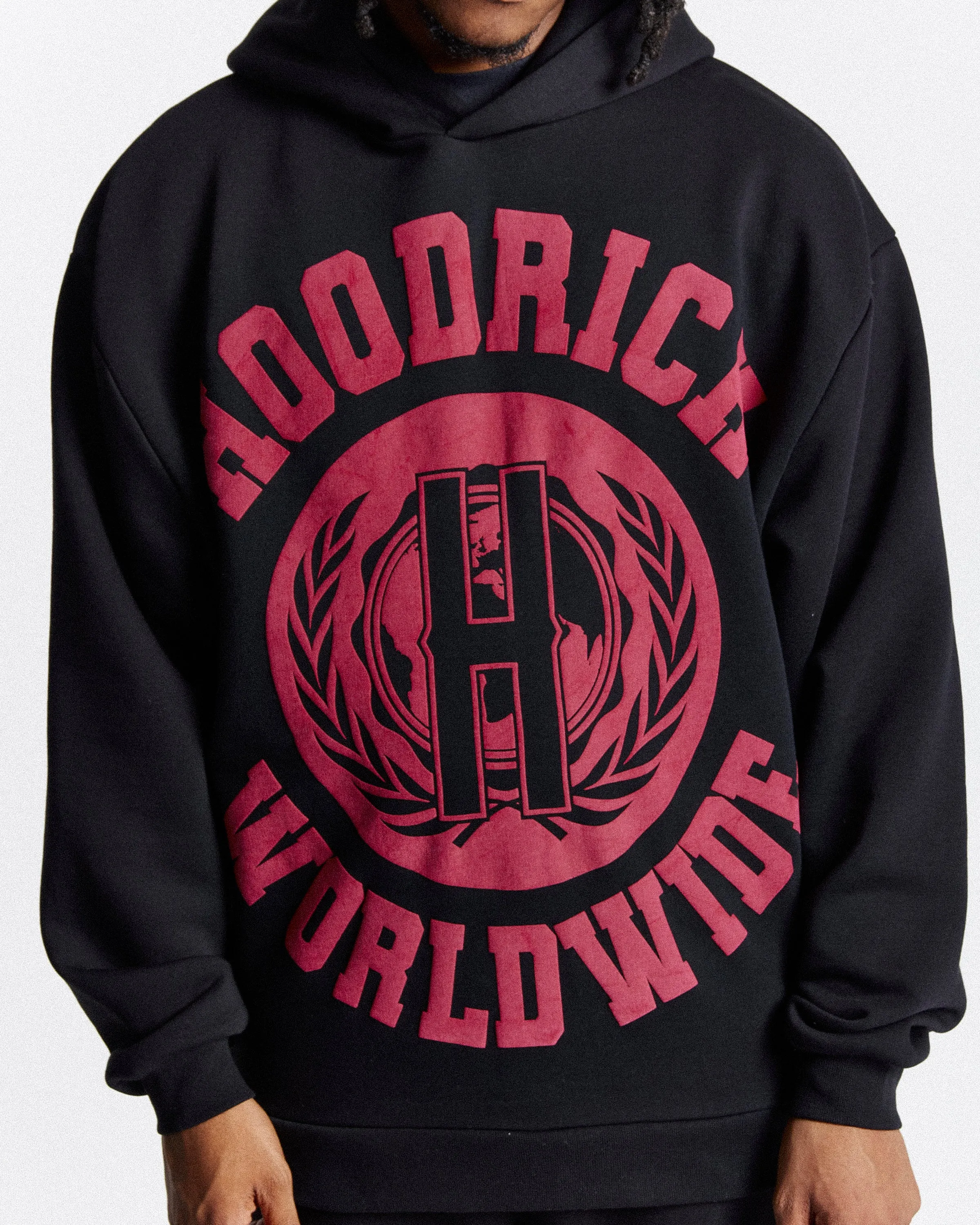 Frat Oversized Hoodie - Black/Red sold by Hoodrich product image thumbnail 3
