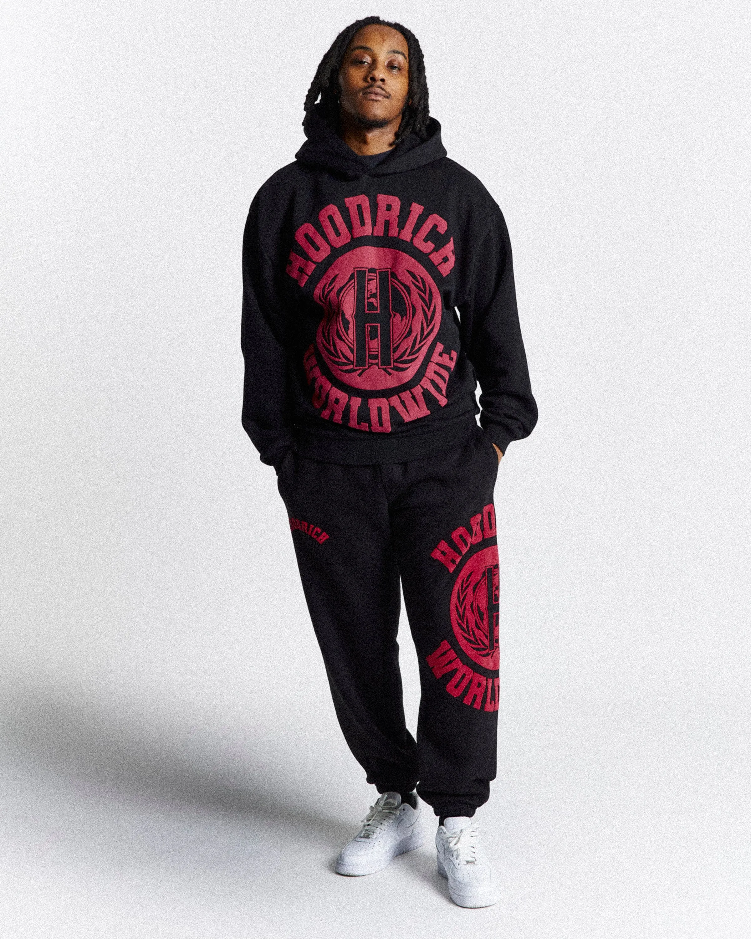 Frat Oversized Hoodie - Black/Red sold by Hoodrich product image thumbnail 5