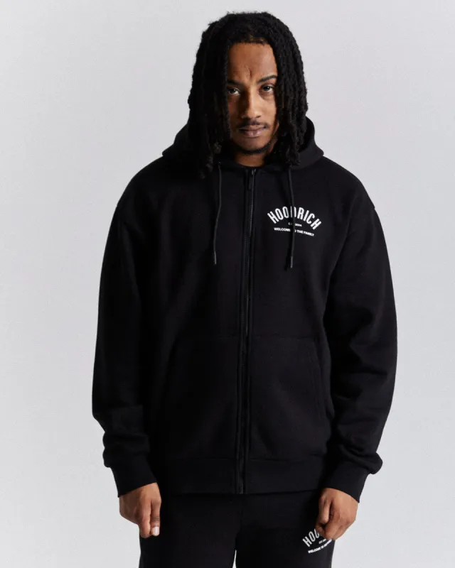 Volcano Zip Hoodie - Black/White sold by Hoodrich