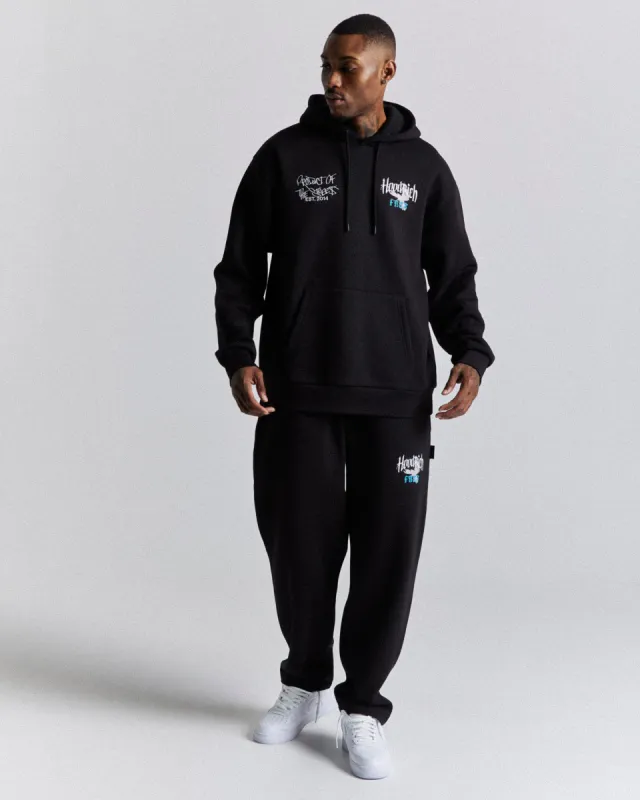 Rise Oversized Joggers - Black/White/Blue sold by Hoodrich