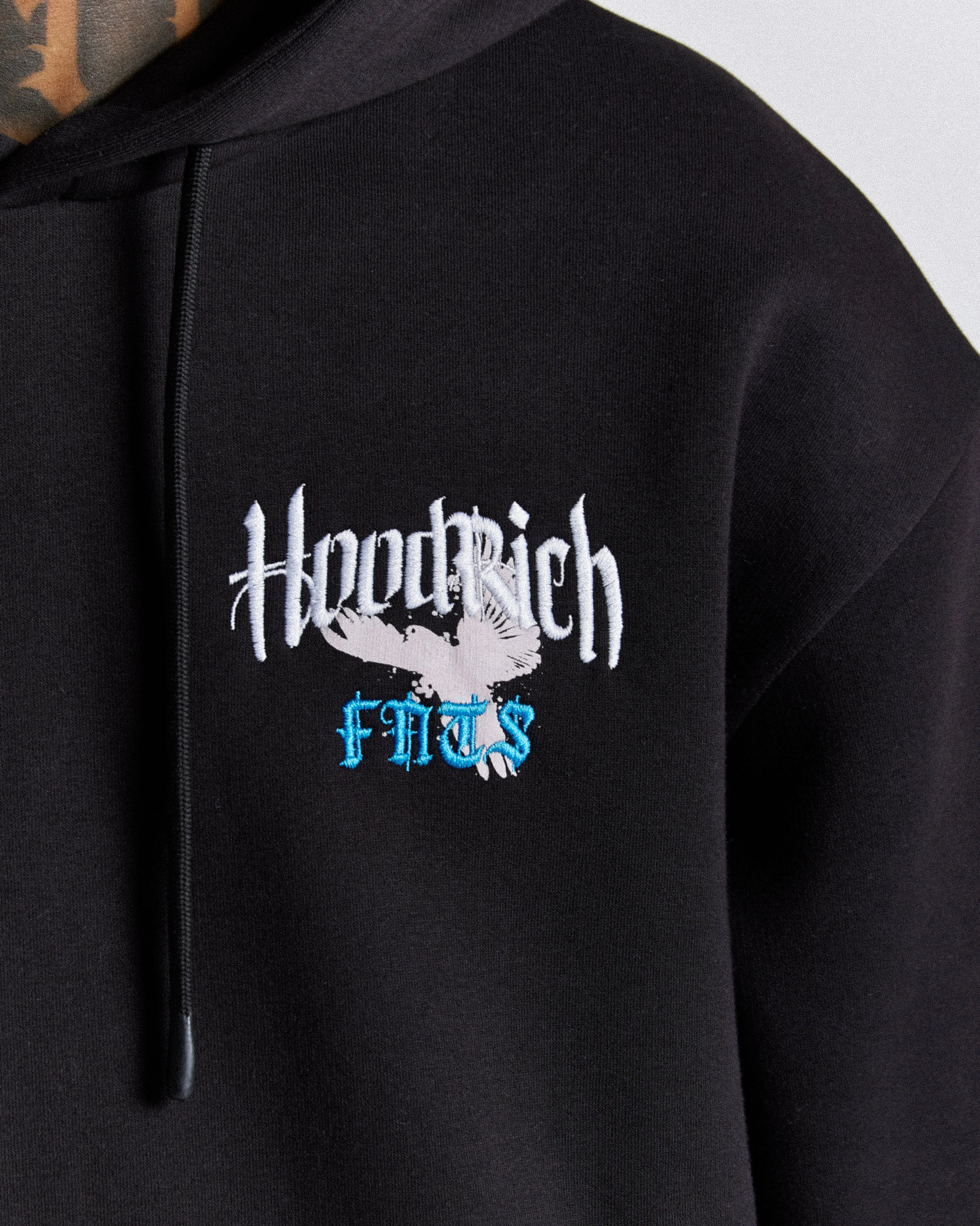 Rise Oversized Hoodie - Black/White/Blue sold by Hoodrich product image thumbnail 4