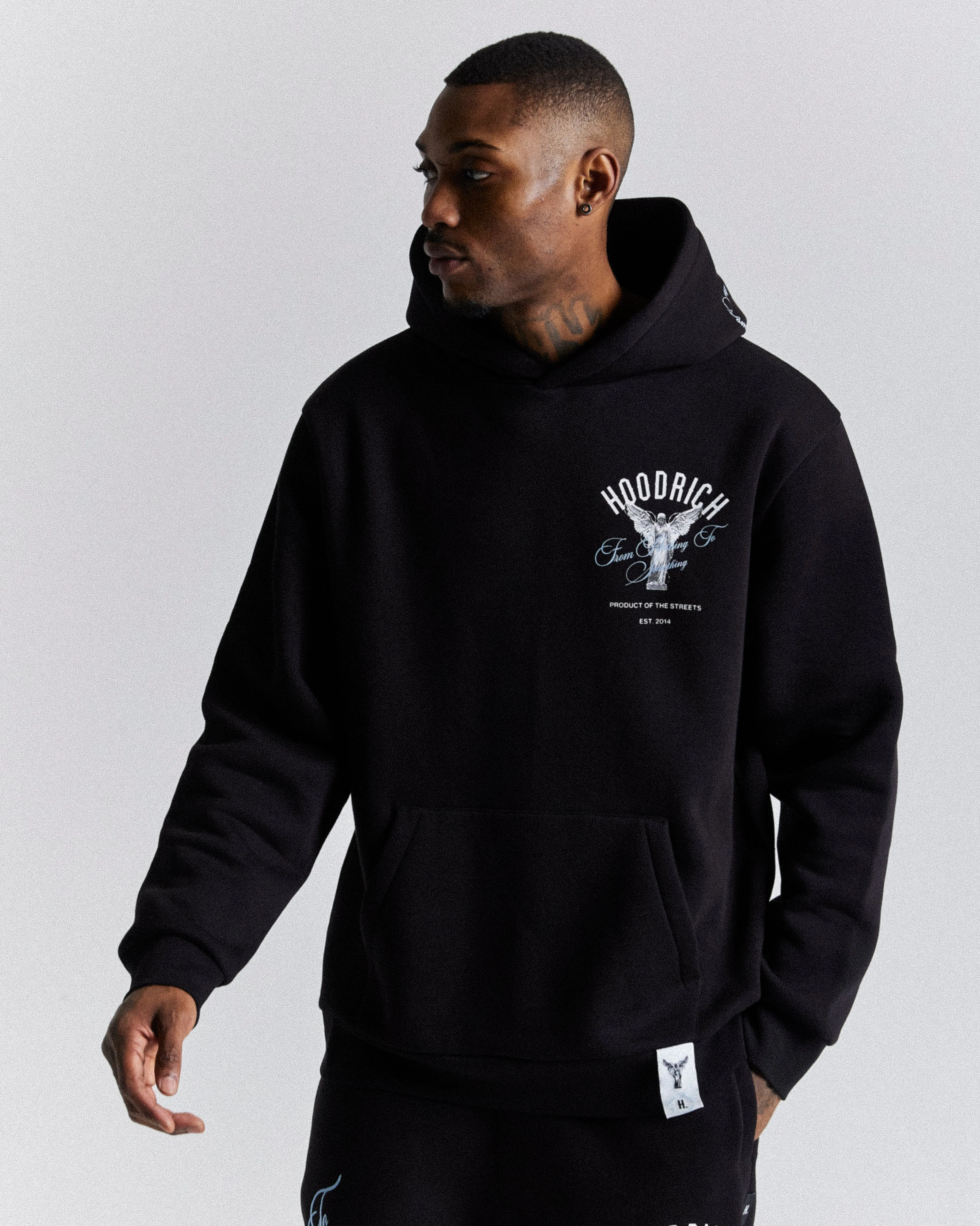 Vital Hoodie - Black/White/Blue sold by Hoodrich