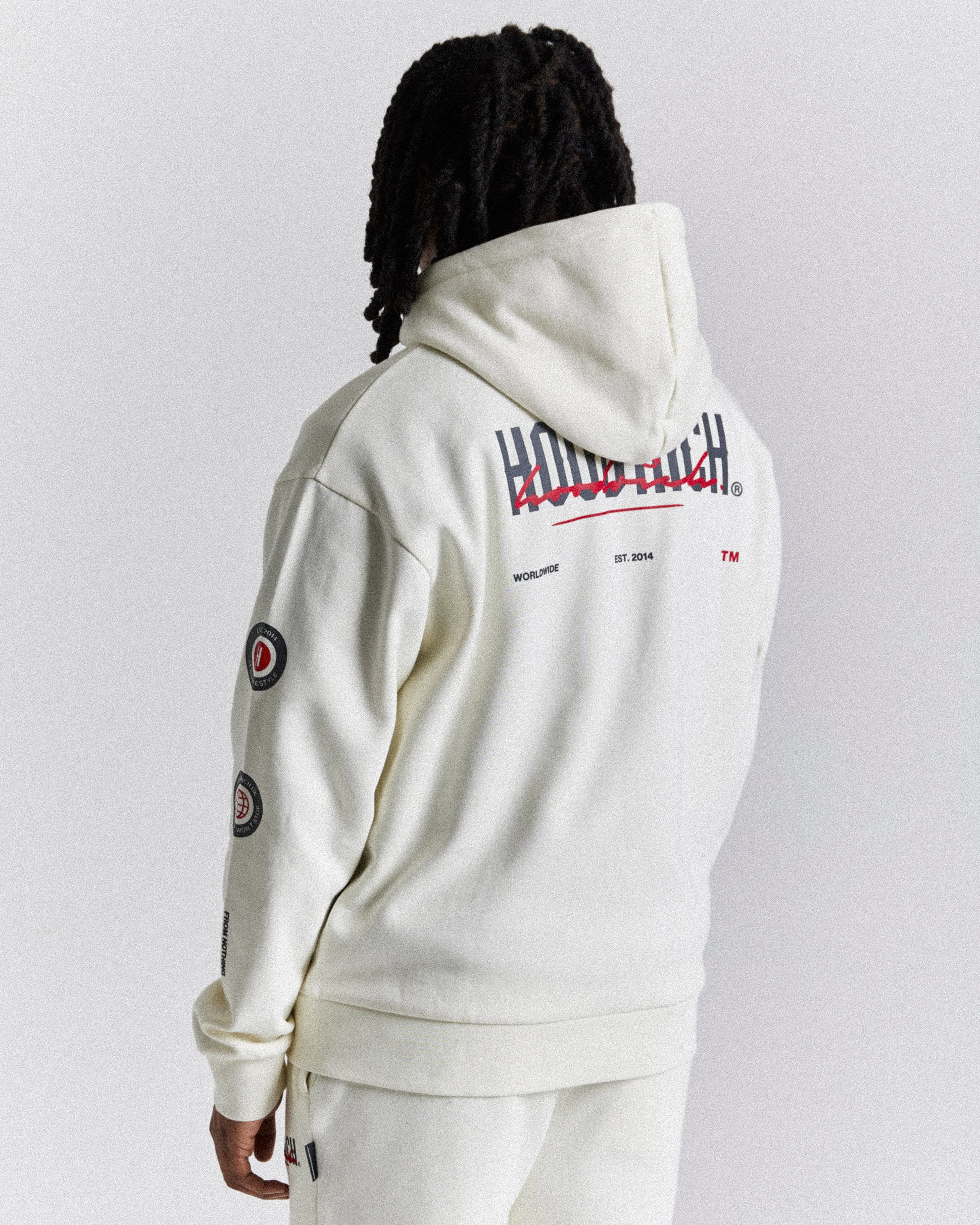 Fusion Zip Hoodie - Off White/Grey/Red sold by Hoodrich product image thumbnail 2
