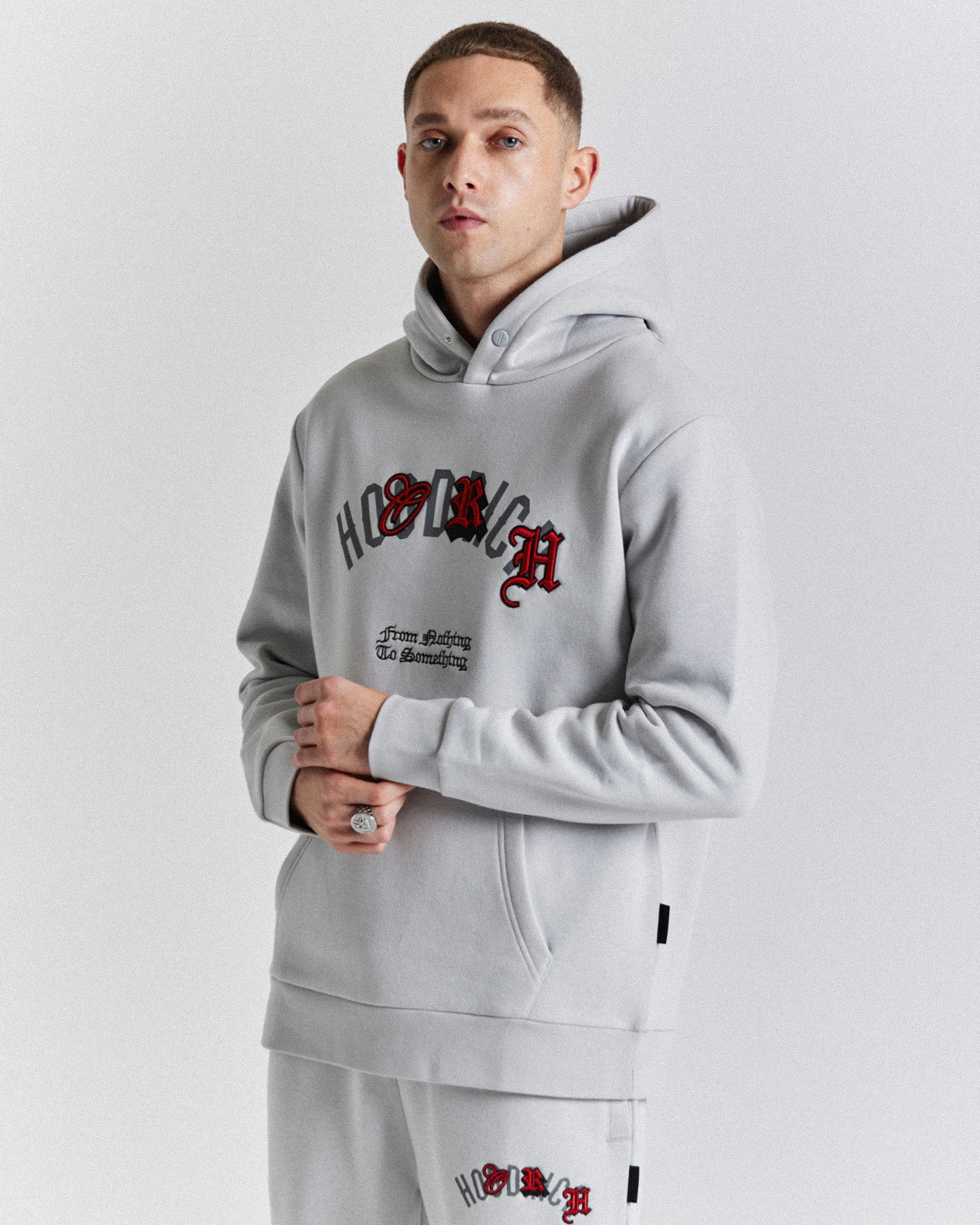 Shadow Hoodie - Grey/Red sold by Hoodrich