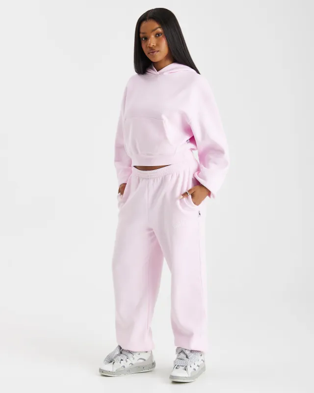 Lead Oversized Joggers - Pink/White sold by Hoodrich