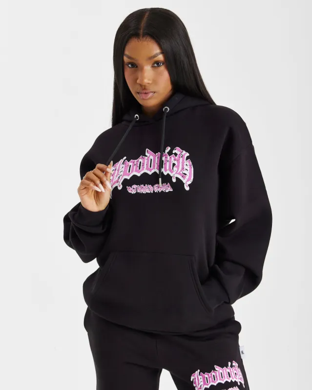 Sketch Money Oversized Hoodie - Black/White/Pink sold by Hoodrich