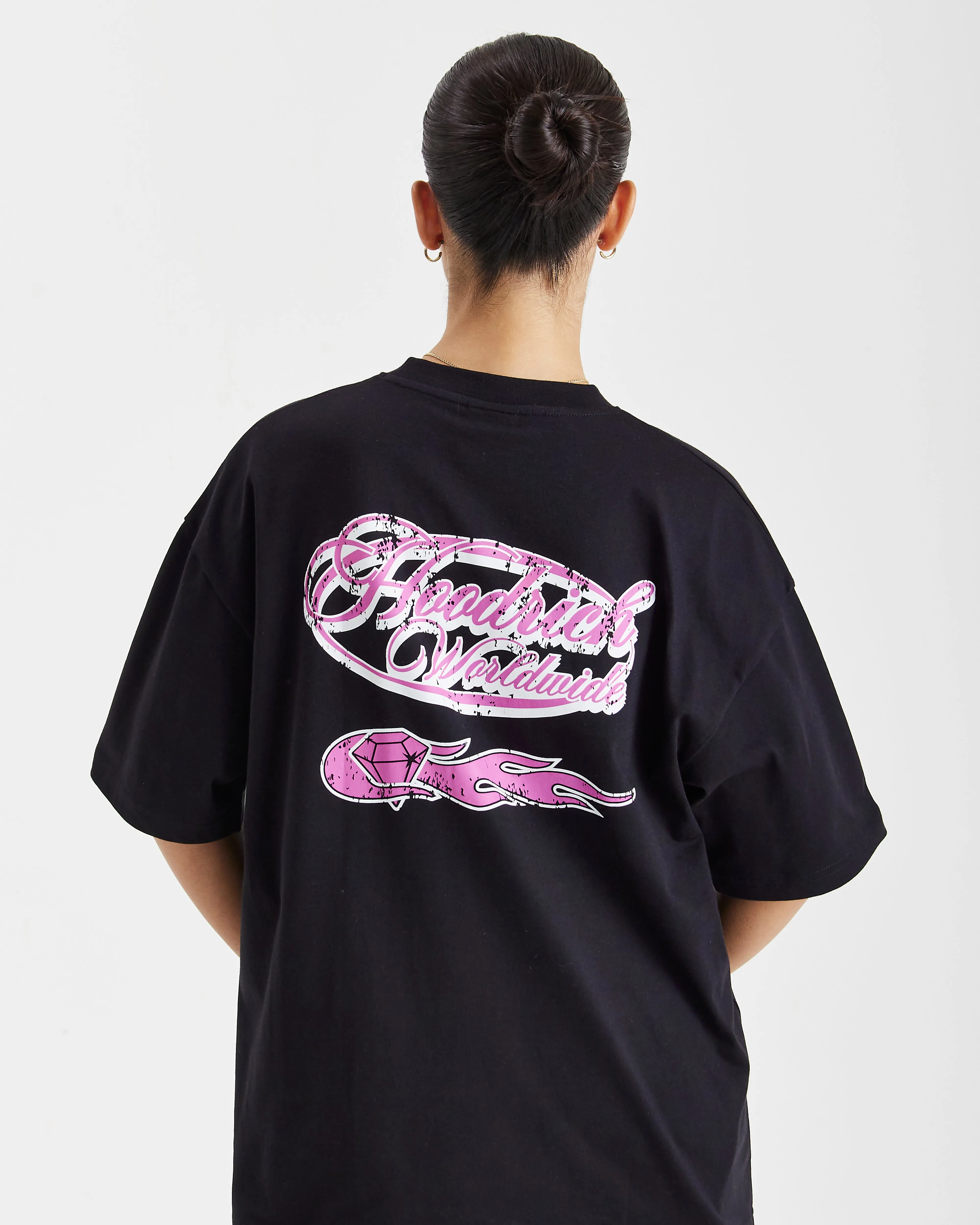 Sketch Money Oversized T-Shirt - Black/White/Pink sold by Hoodrich product image thumbnail 3