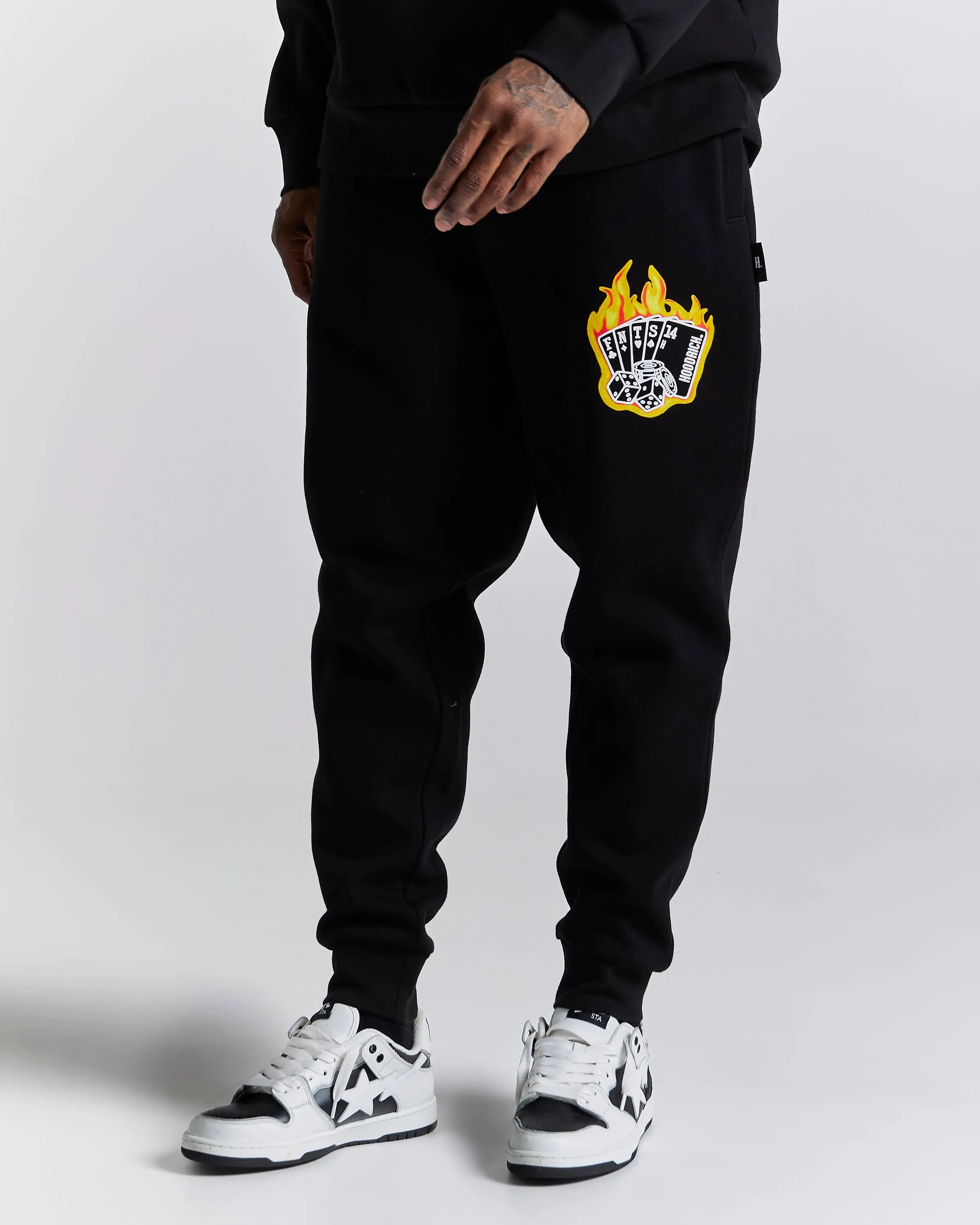 Luck Joggers - Black/White/Orange sold by Hoodrich product image thumbnail 2