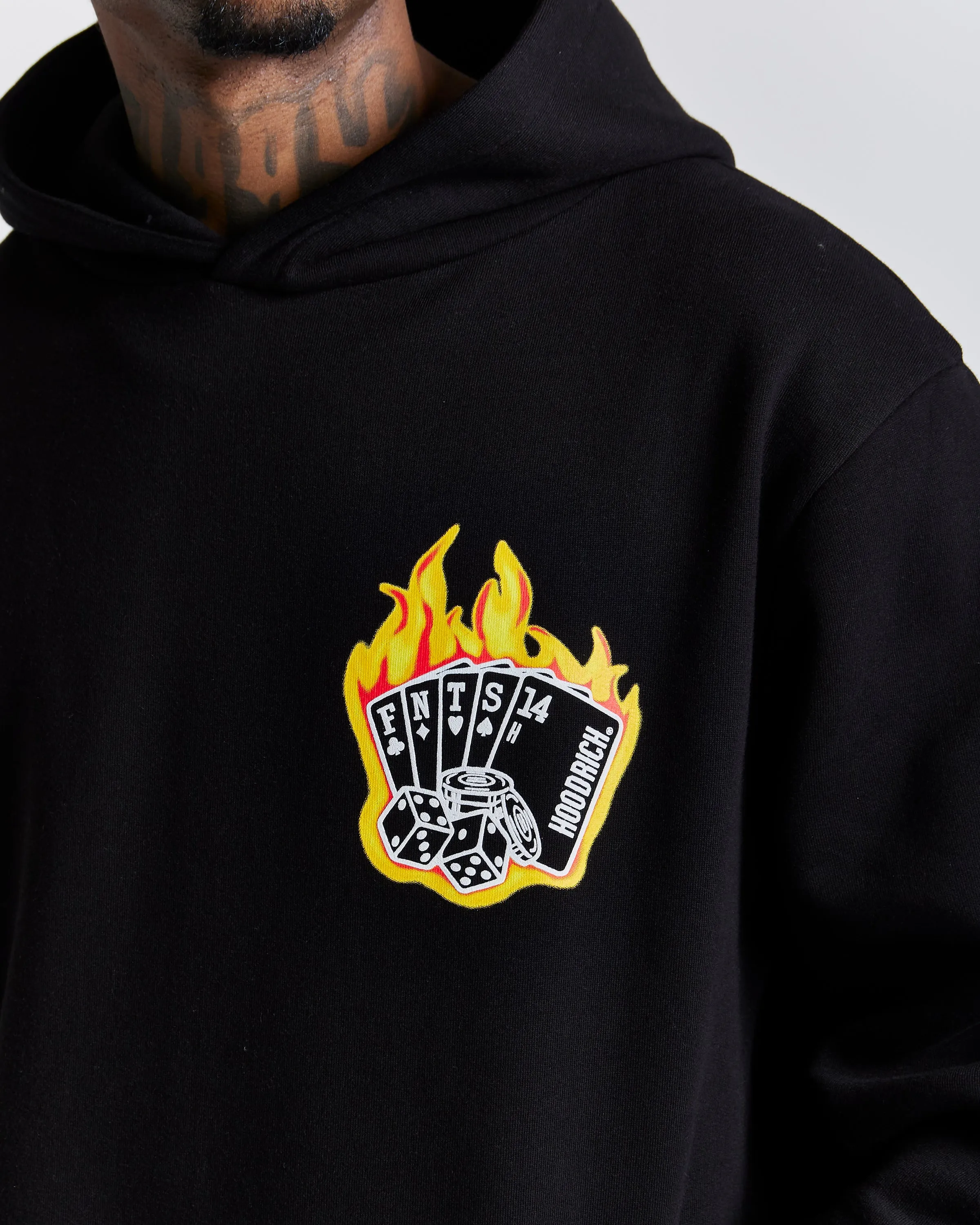 Luck Hoodie - Black/White/Orange sold by Hoodrich product image thumbnail 3