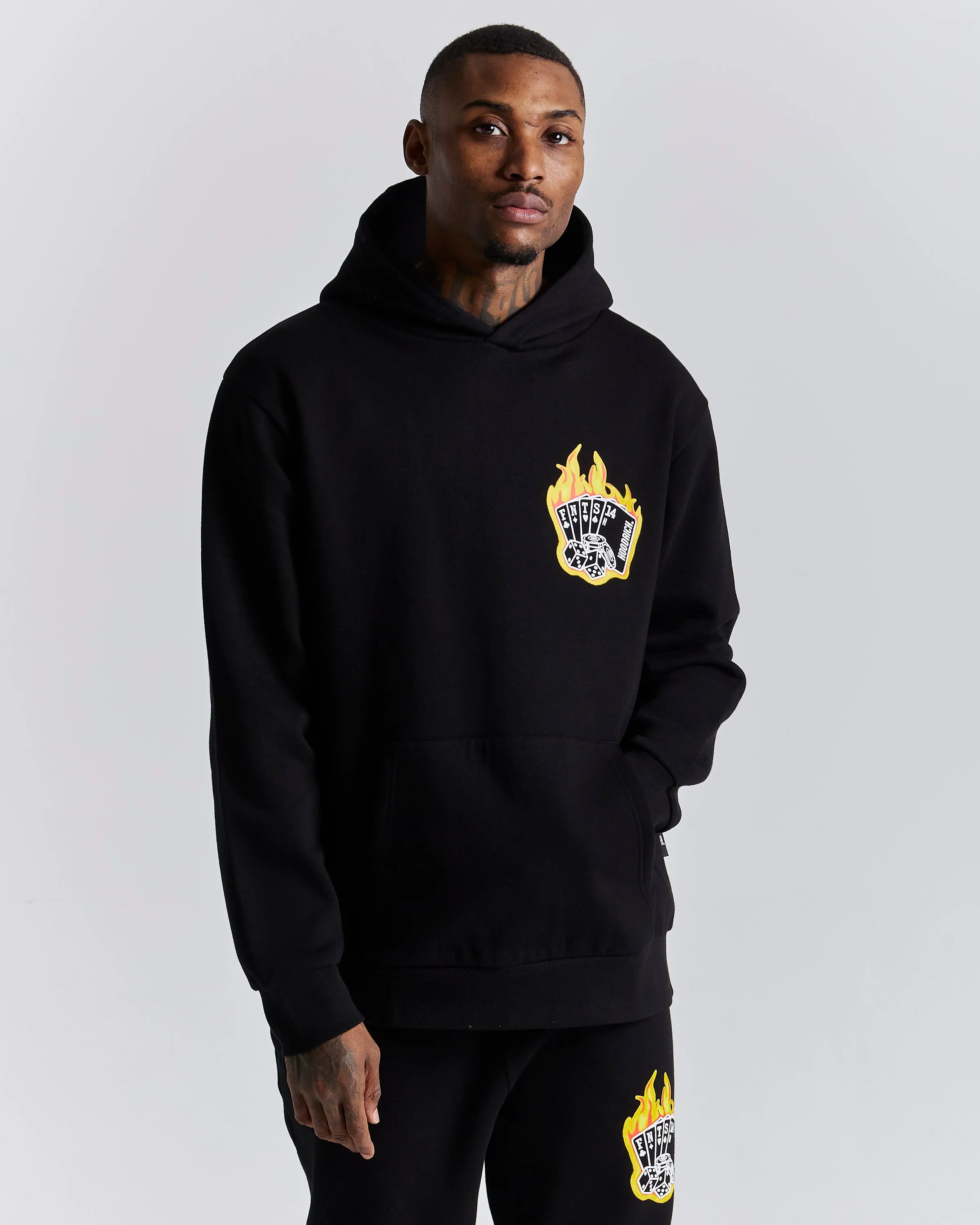 Luck Hoodie - Black/White/Orange sold by Hoodrich product image thumbnail 2