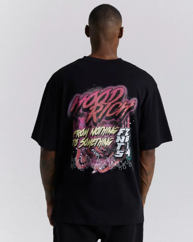 Constellation Oversized T-Shirt - Black/Pink sold by Hoodrich