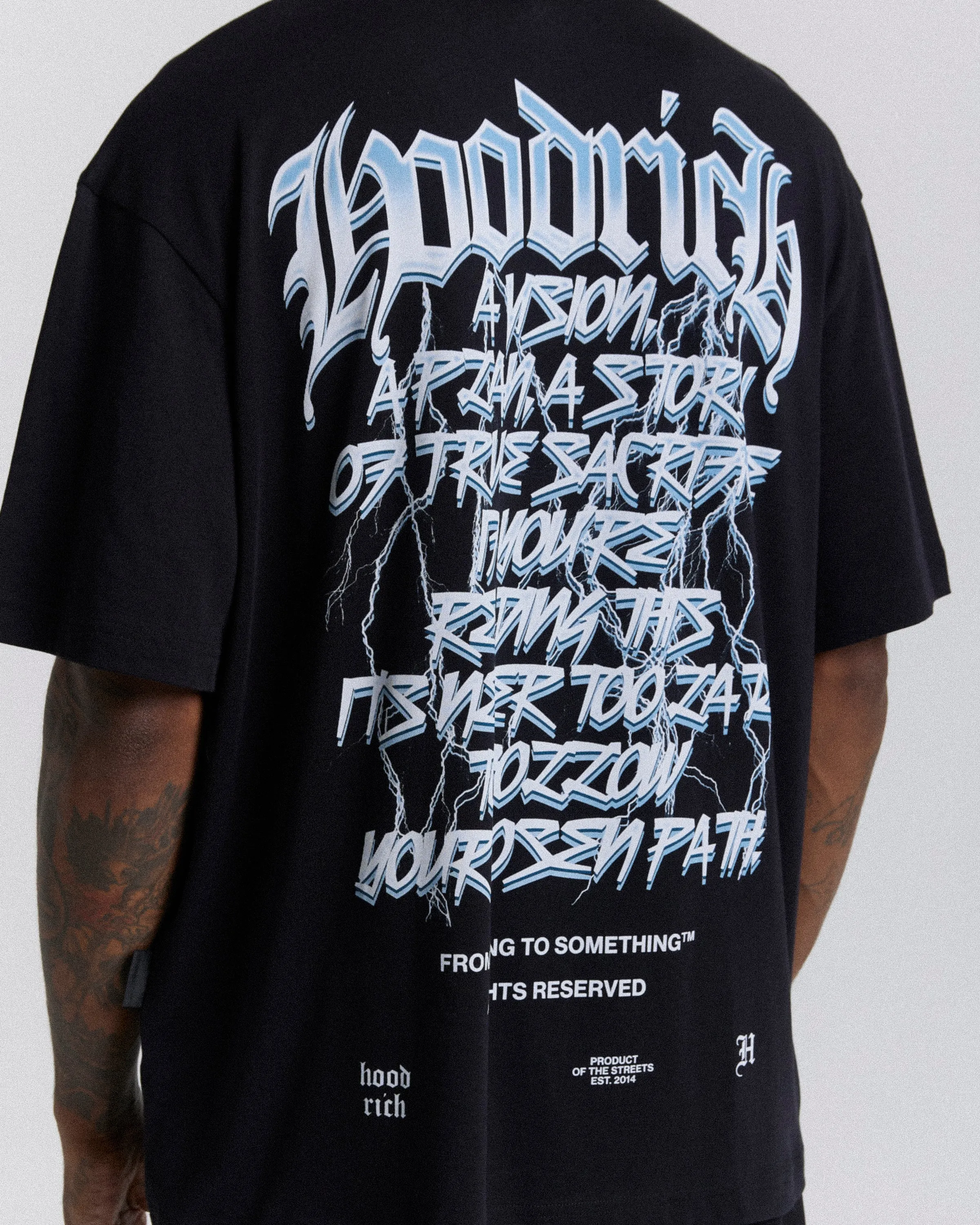 Tornado Oversized T-Shirt - Black/White/Blue sold by Hoodrich product image thumbnail 4