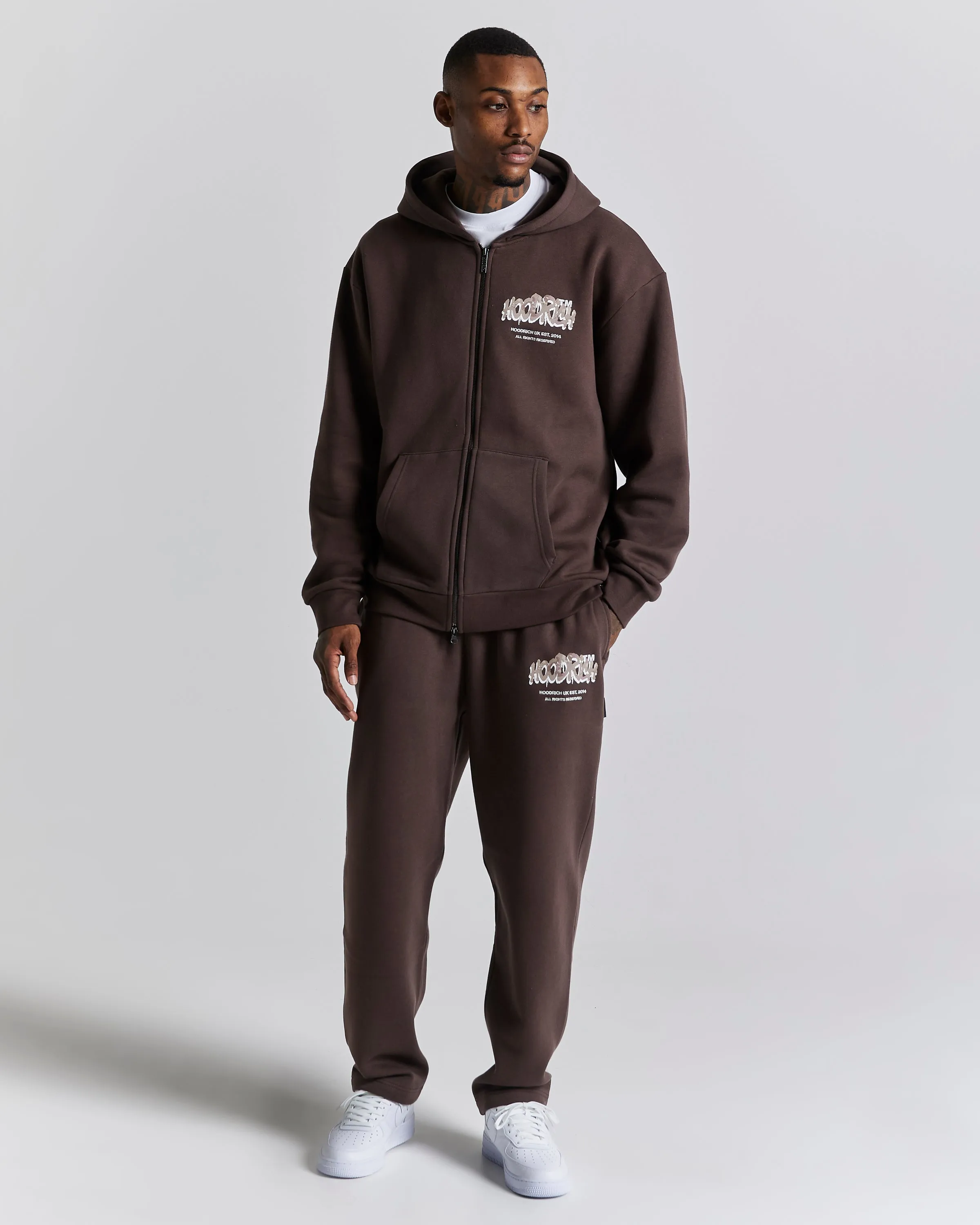 Radar Oversized Joggers - Brown/Camo sold by Hoodrich