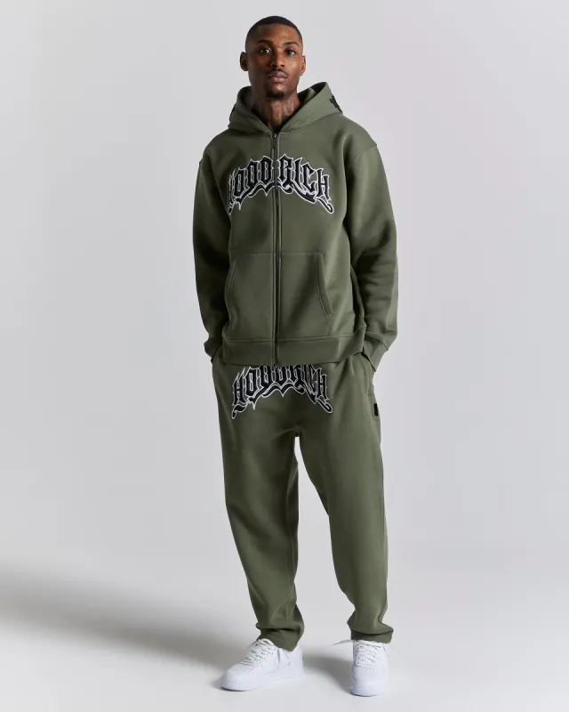 Ritual Oversized Joggers - Khaki Green/Black sold by Hoodrich