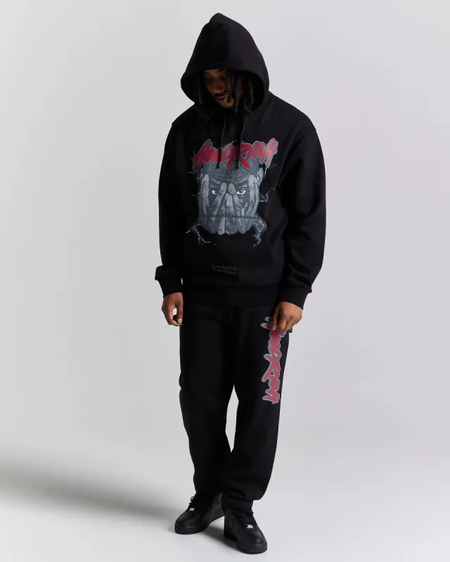 Inferno Oversized Joggers - Black/Red sold by Hoodrich