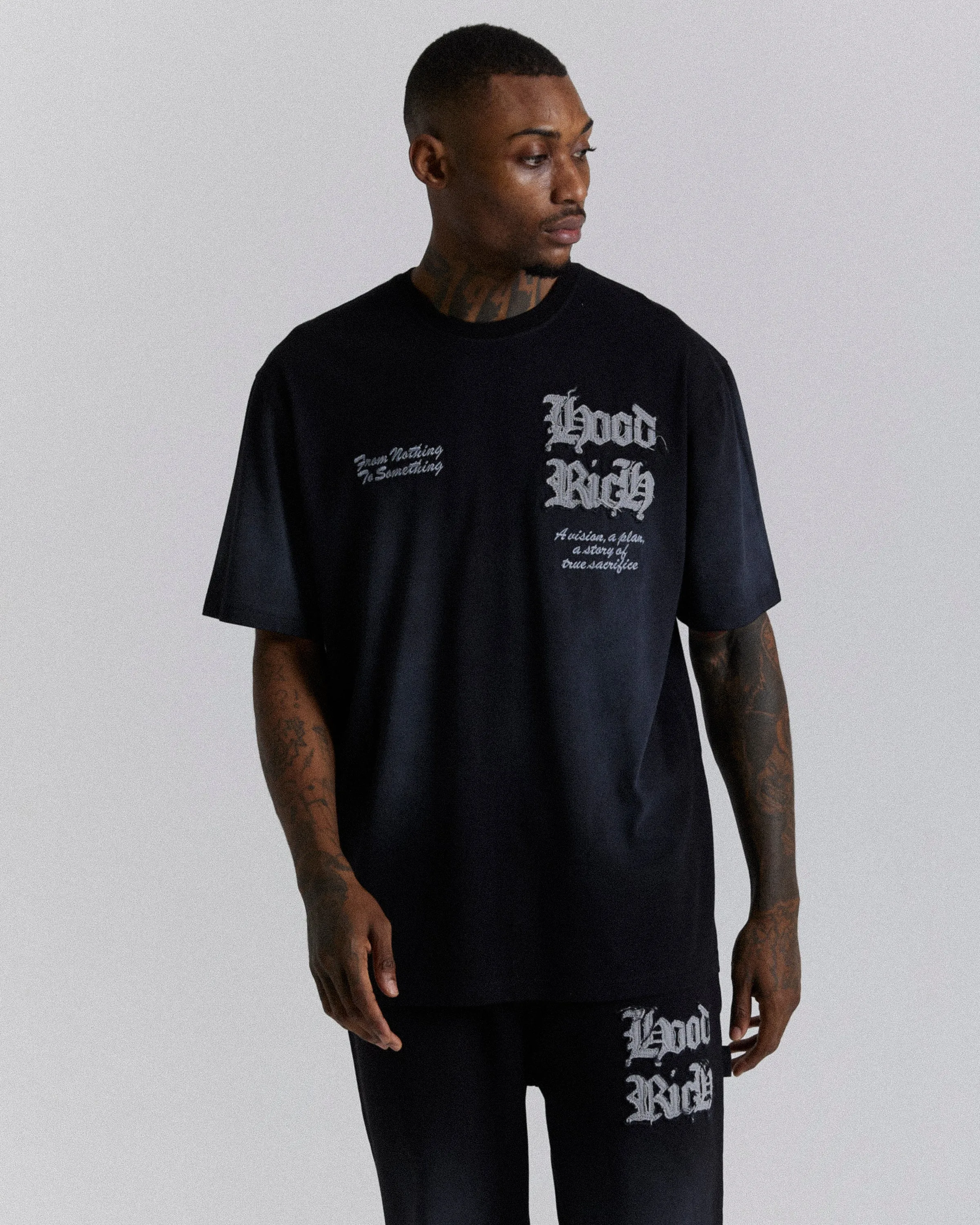 Ash Oversized T-Shirt - Black/Grey sold by Hoodrich