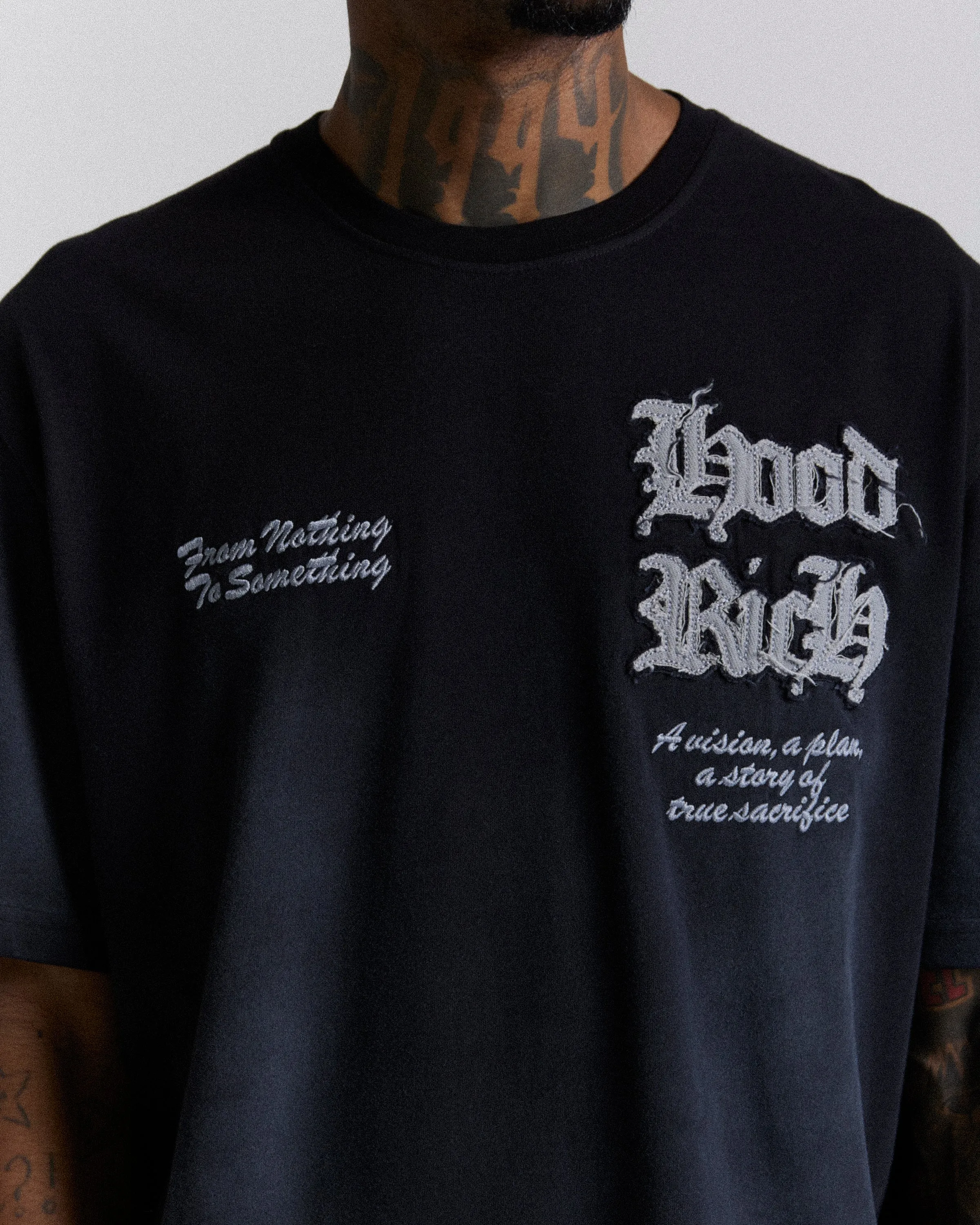 Ash Oversized T-Shirt - Black/Grey sold by Hoodrich product image thumbnail 2