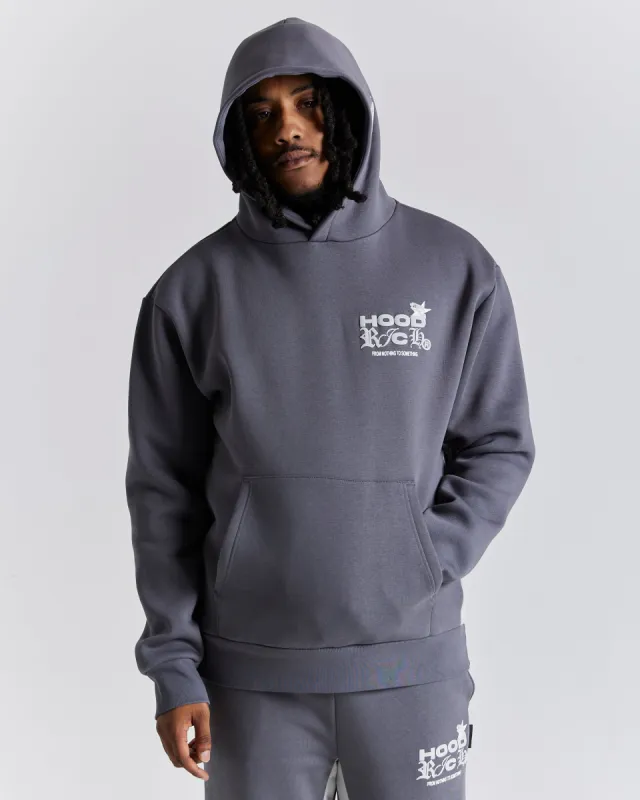 Rec Relaxed Hoodie - Grey/White sold by Hoodrich