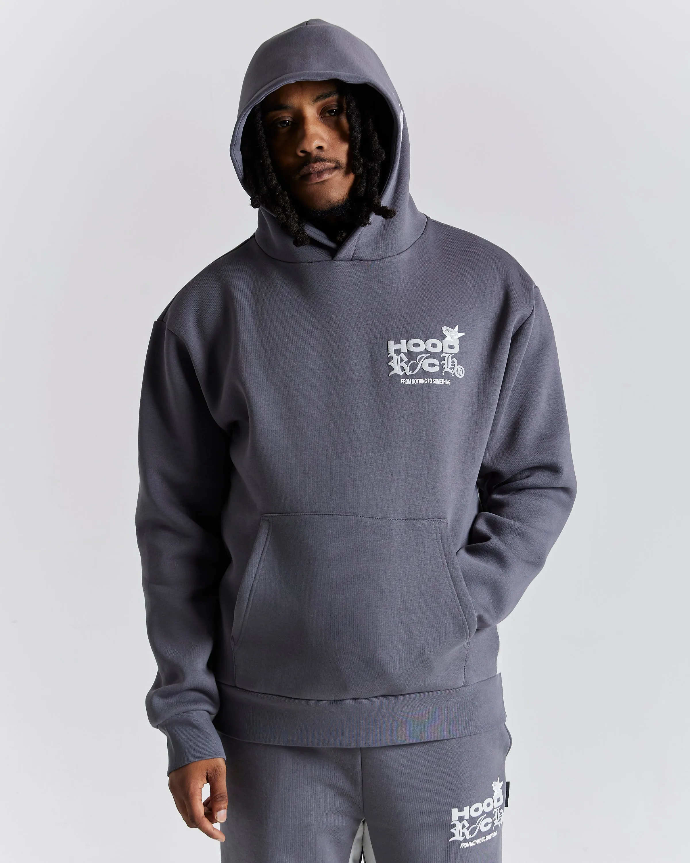 Rec Relaxed Hoodie - Grey/White sold by Hoodrich