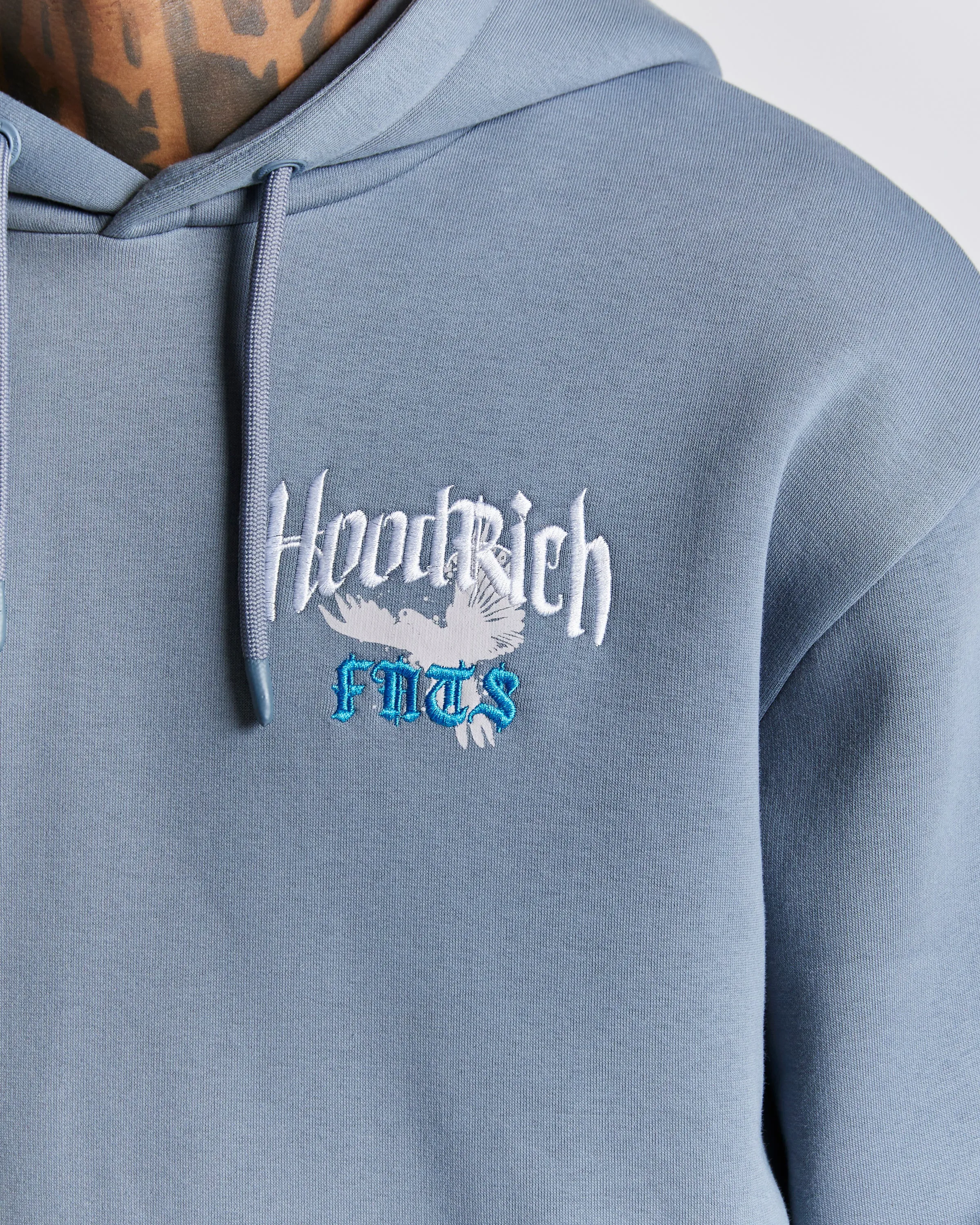 Rise Oversized Hoodie - Grey/White/Blue sold by Hoodrich product image thumbnail 4