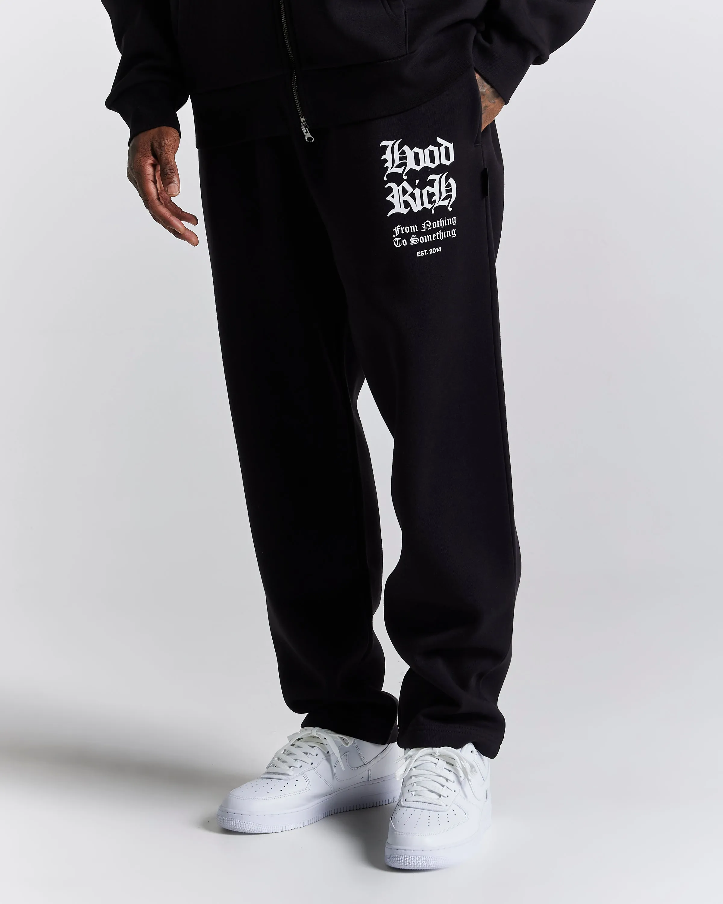 Asphalt Oversized Joggers - Black/White sold by Hoodrich product image thumbnail 3