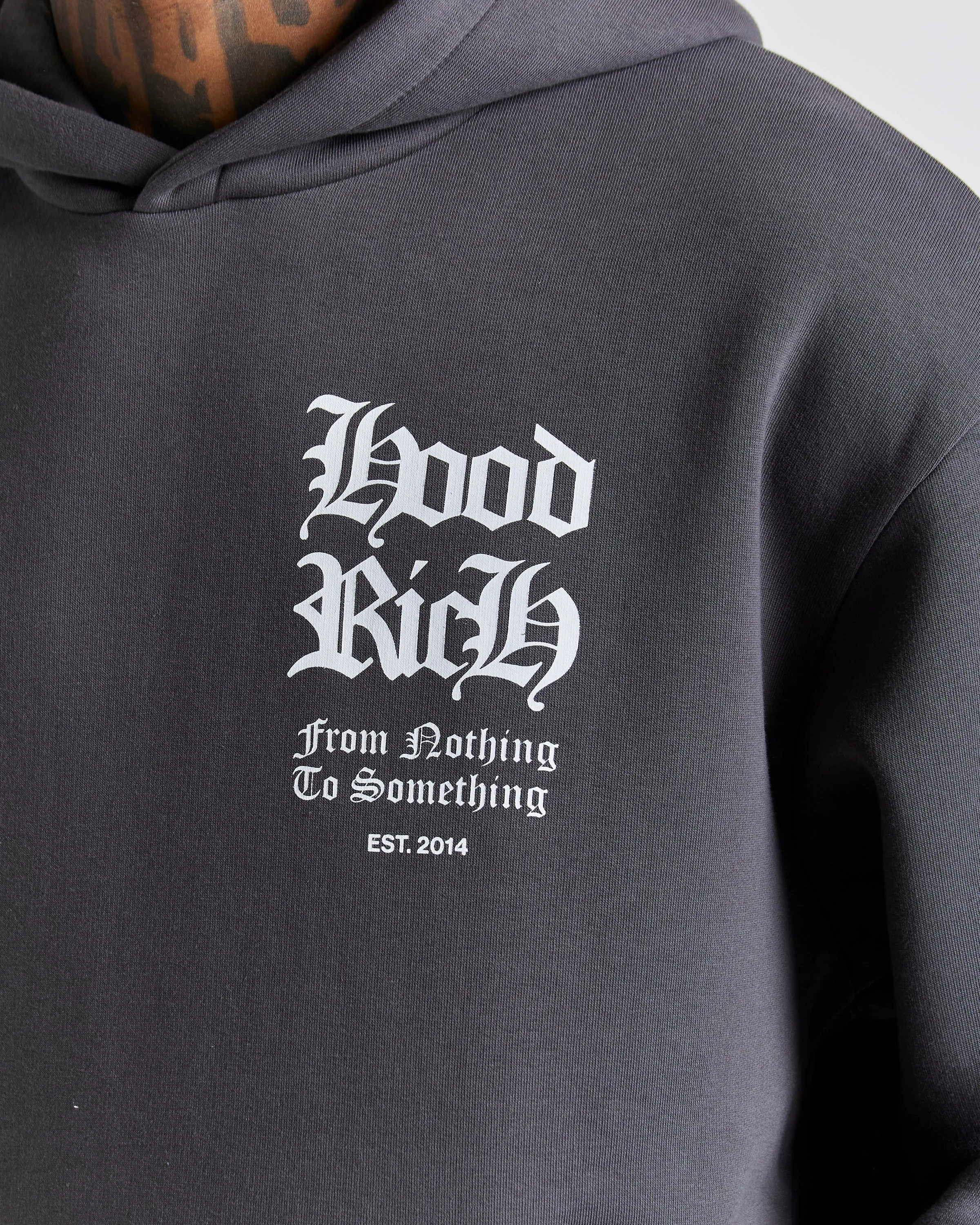 Asphalt Oversized Hoodie - Grey/White sold by Hoodrich product image thumbnail 3