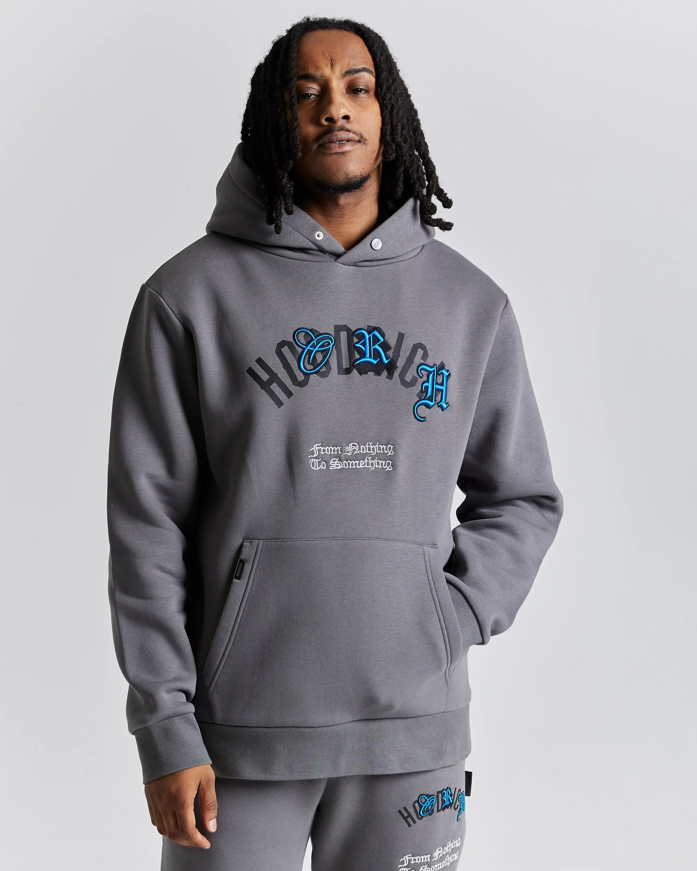 Shadow Hoodie - Grey/Black/Blue sold by Hoodrich