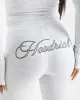 Grade Flare Leggings - Light Grey sold by Hoodrich