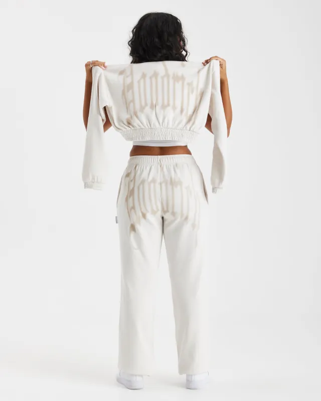 Tagra Wide Leg Joggers - Cream/Beige sold by Hoodrich